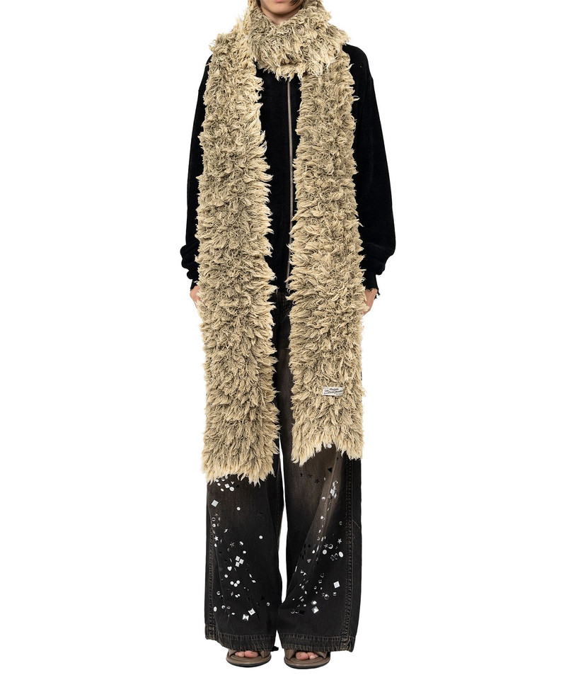 Bleached Shaggy Knit Scarf 5