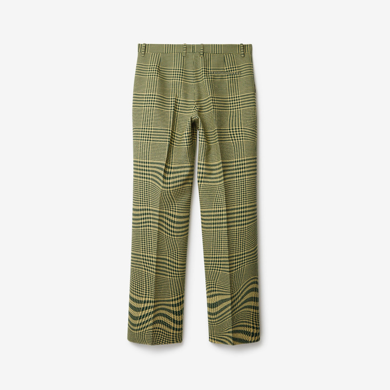 Warped Houndstooth Wool Trousers 5