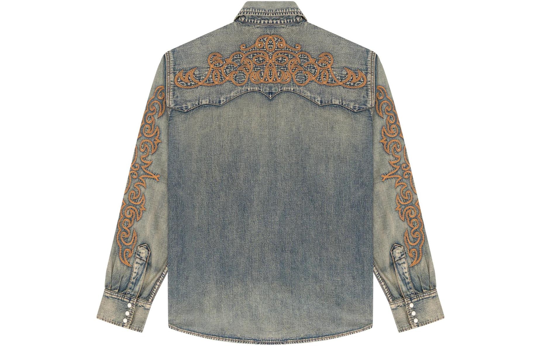 Denim Tears x Levi's Western Stitch Denim Shirt 'Worn Indigo' A5616-0000 - 2