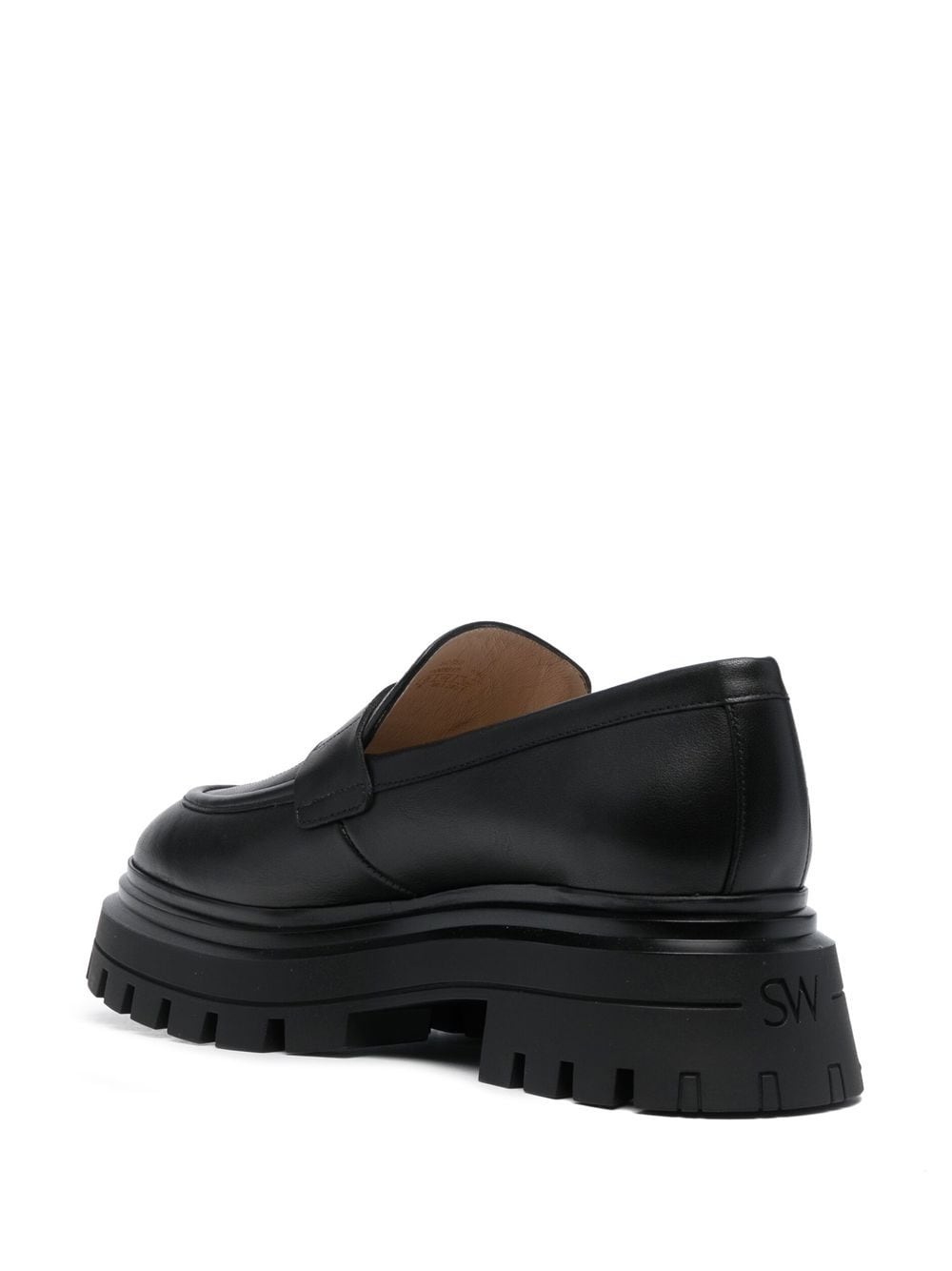 almond-toe leather loafers - 3
