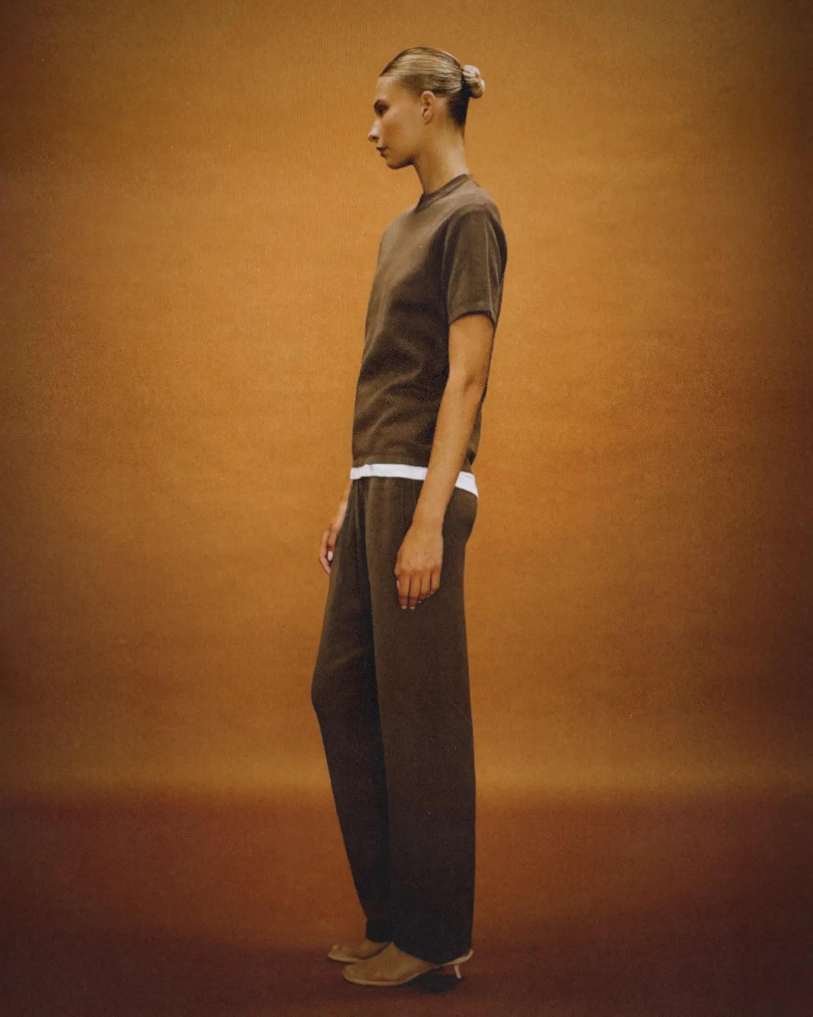 STRAIGHT LEG KNIT PANT LIGHT BROWN - 4