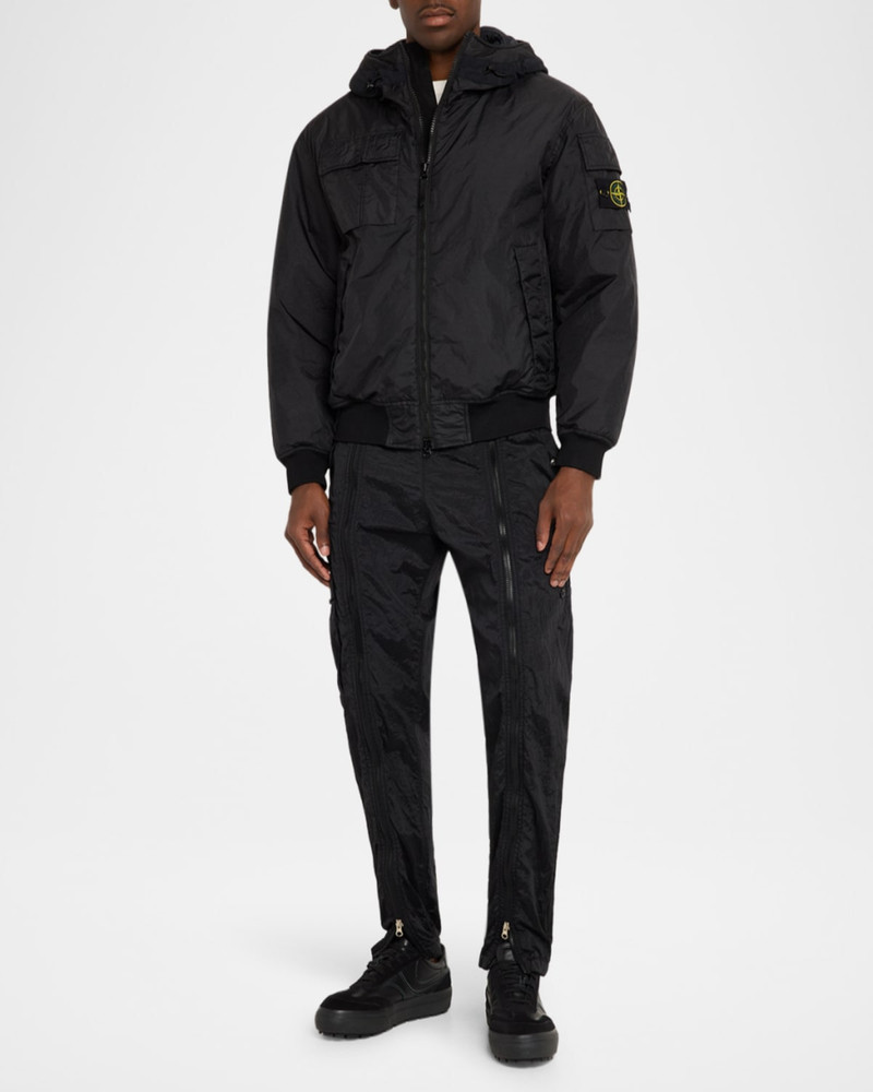 Stone Island Men's Nylon Hooded Bomber Jacket outlook