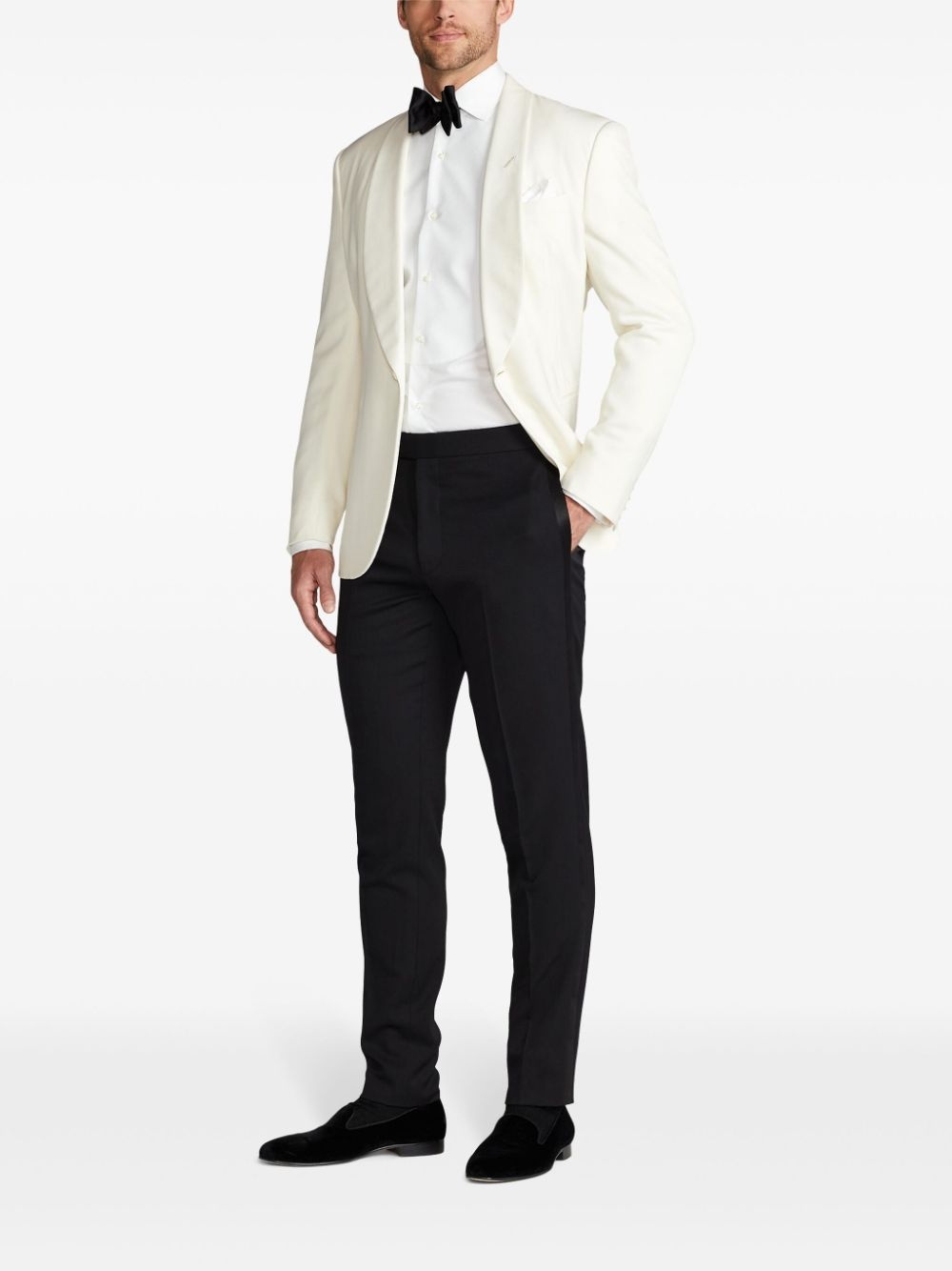 single-breasted tuxedo blazer - 2