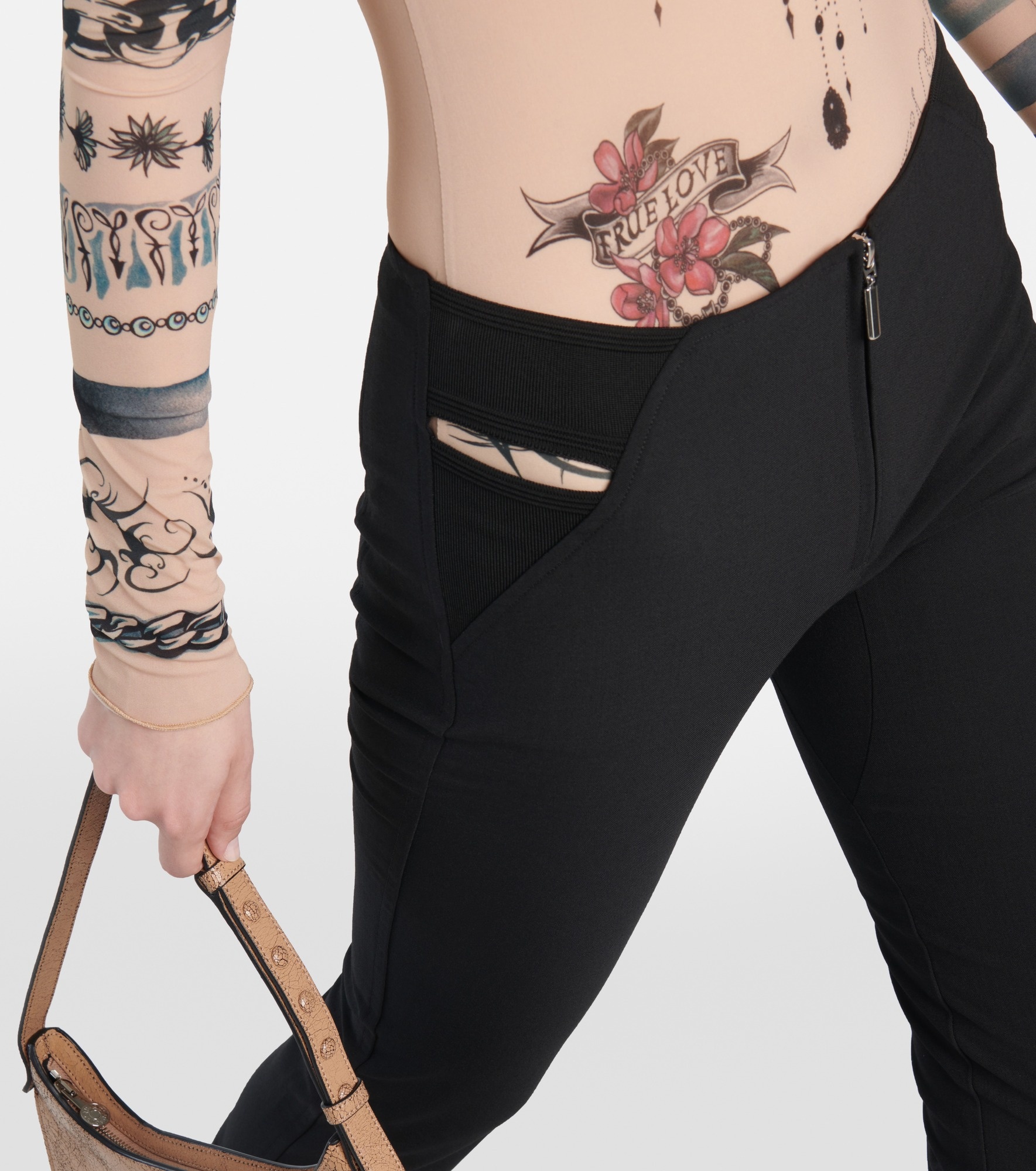 x KNWLS cutout flared pants - 4