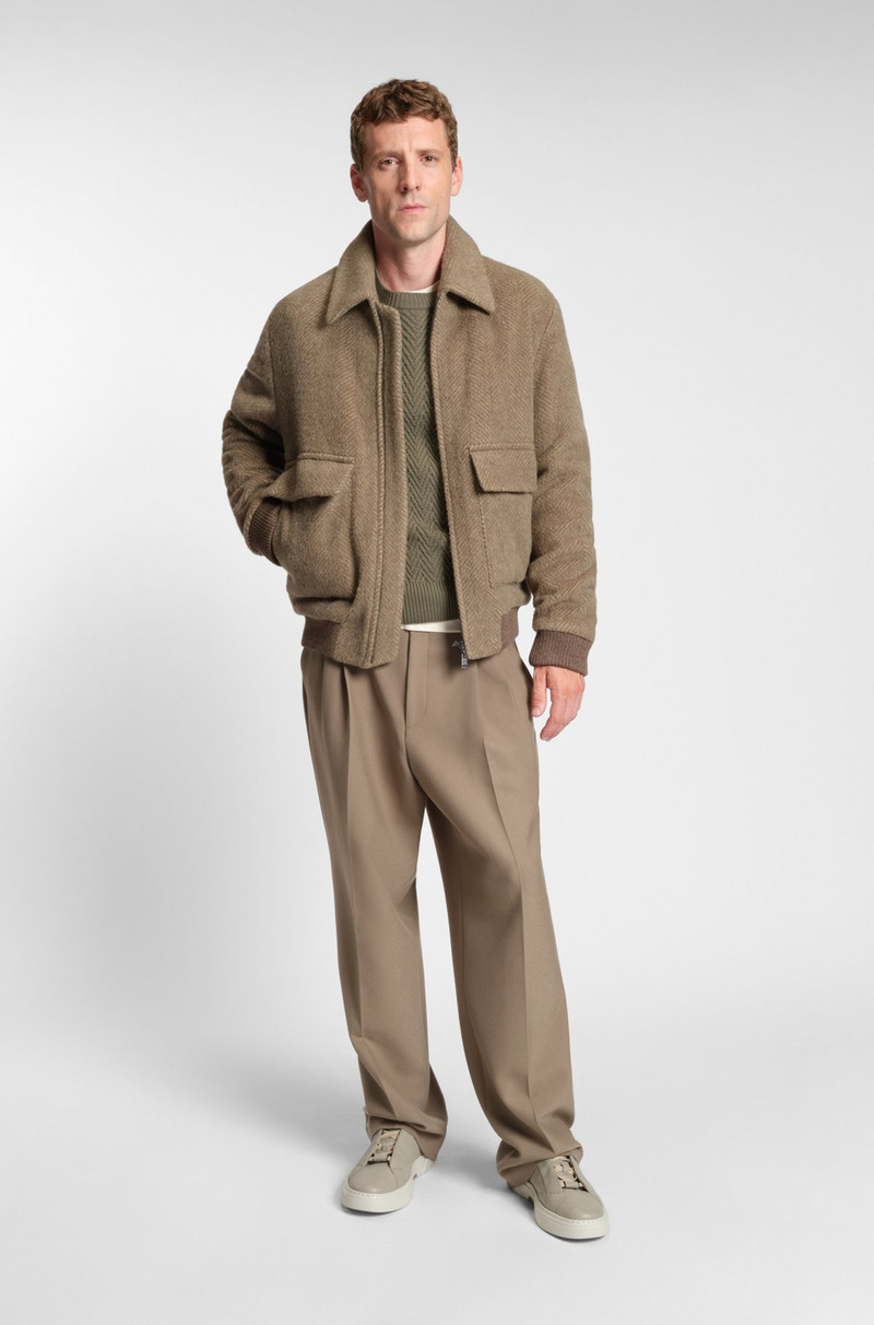 BOSS VIRGIN-WOOL SWEATER WITH HERRINGBONE STRUCTURE outlook