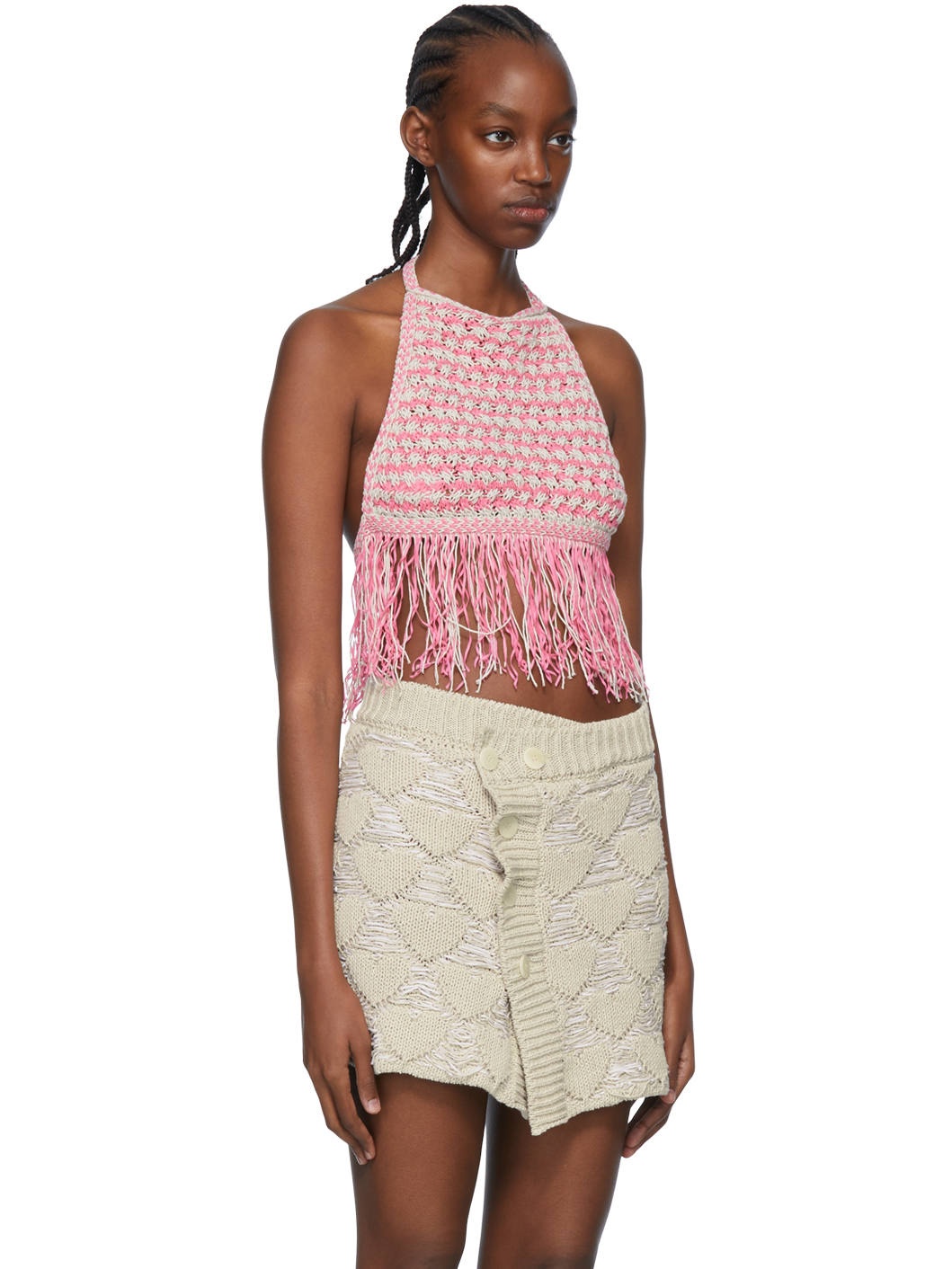 SSENSE Exclusive Pink Cotton Tank Top - 2