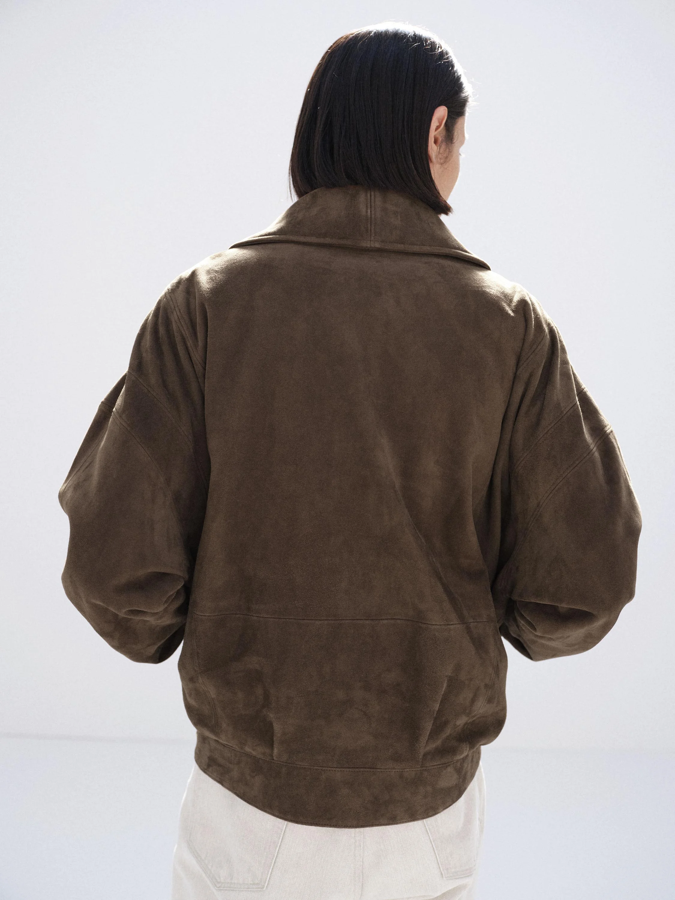 AURALEE SILKY GRAIN SUEDE BLOUSON - A26SB01SG#2513 | REVERSIBLE