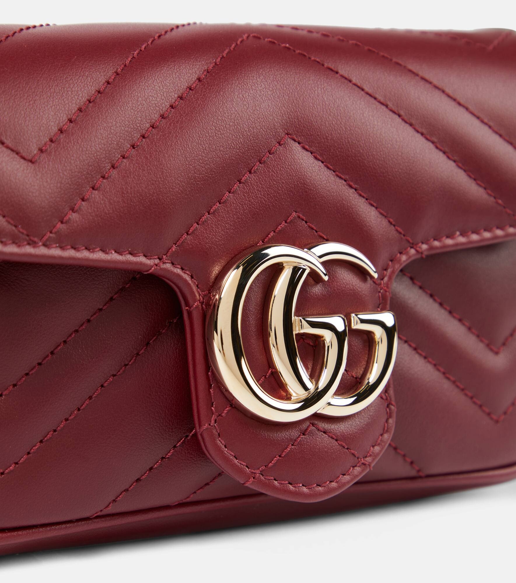 GG Marmont Super Mini leather shoulder bag - 6