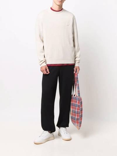 Acne Studios face-patch wool jumper outlook