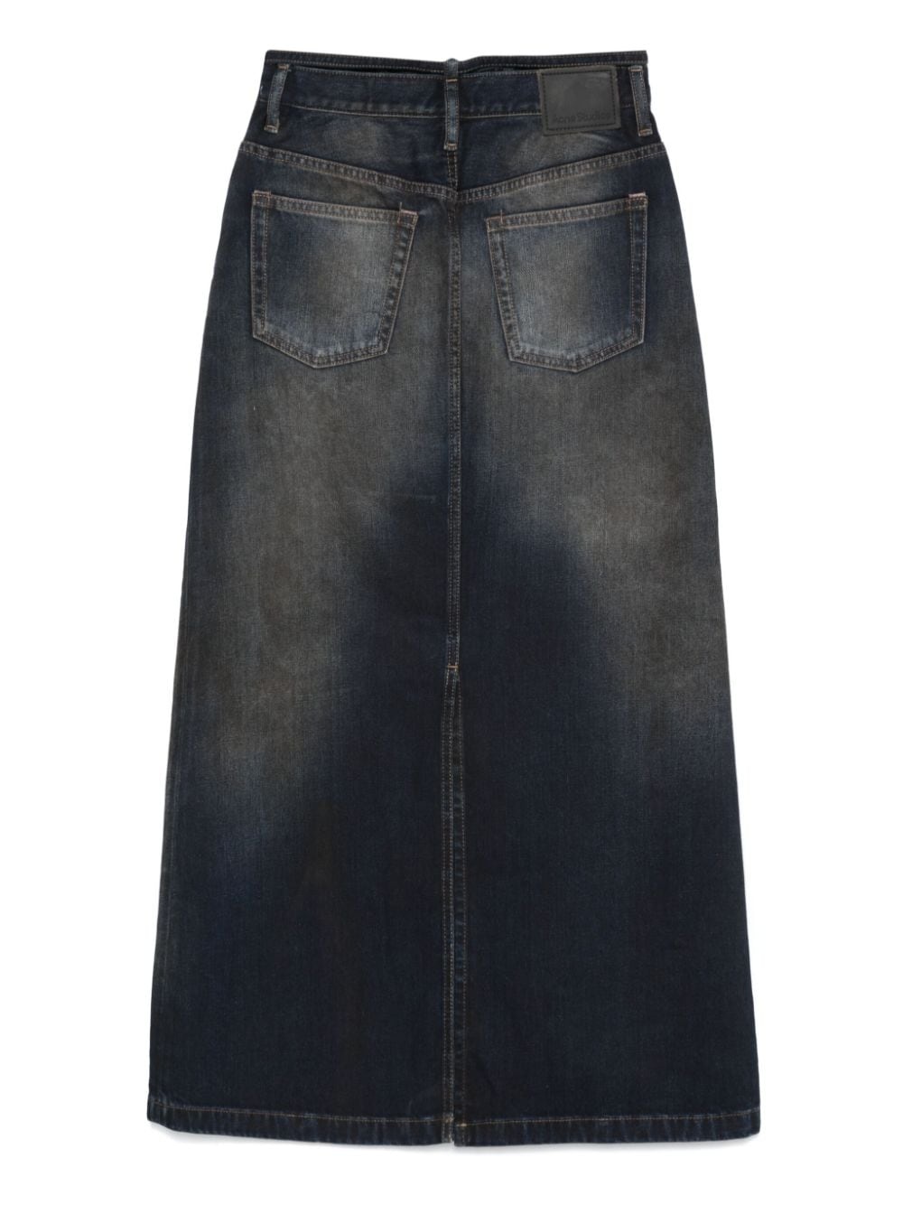 denim maxi skirt - 2