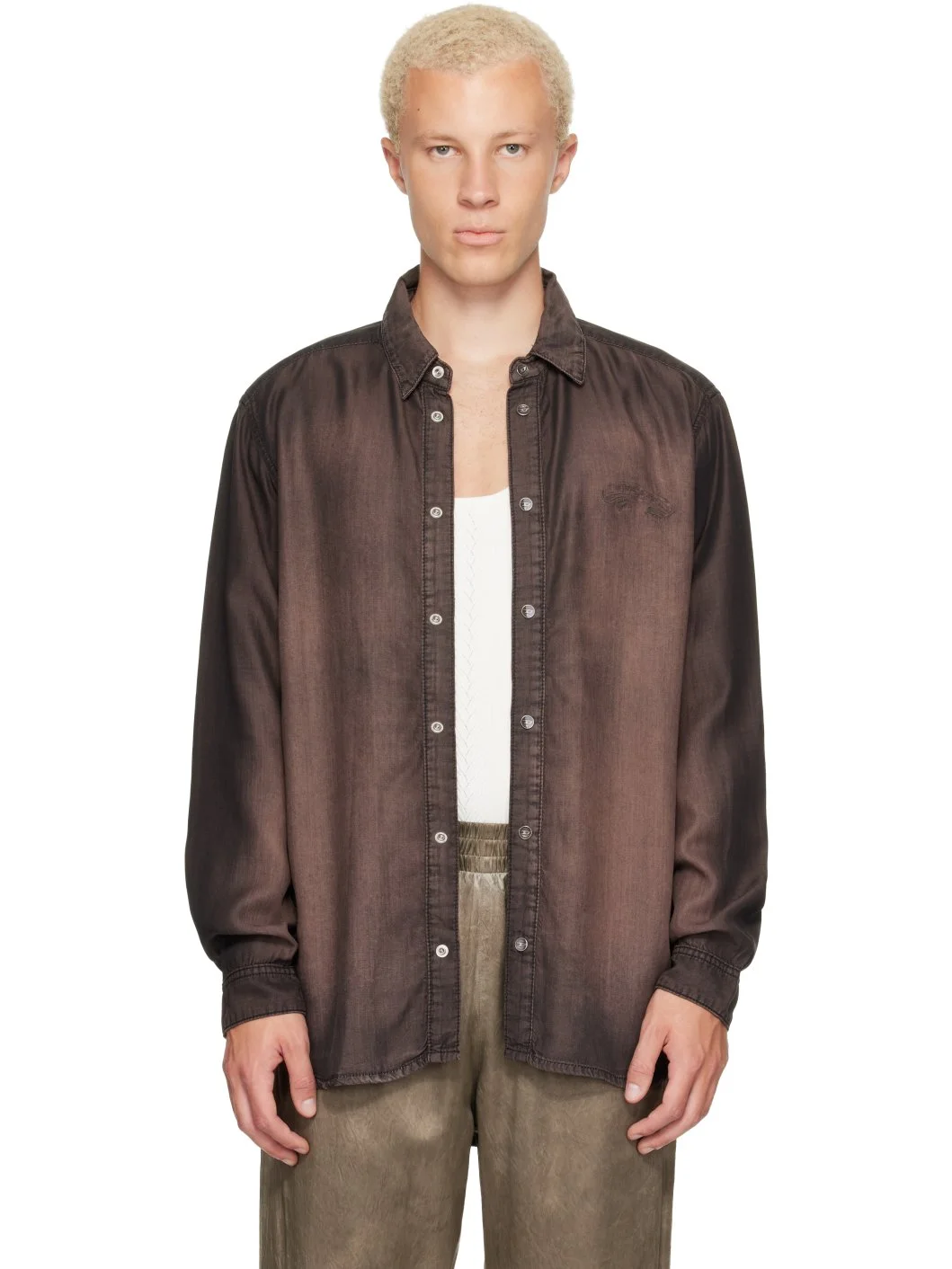 Brown Fluid Shirt - 1