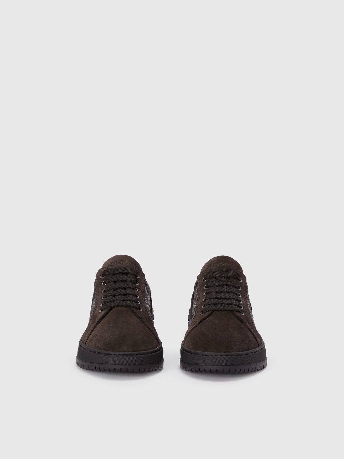 Suede sneakers with fabric insert - 3