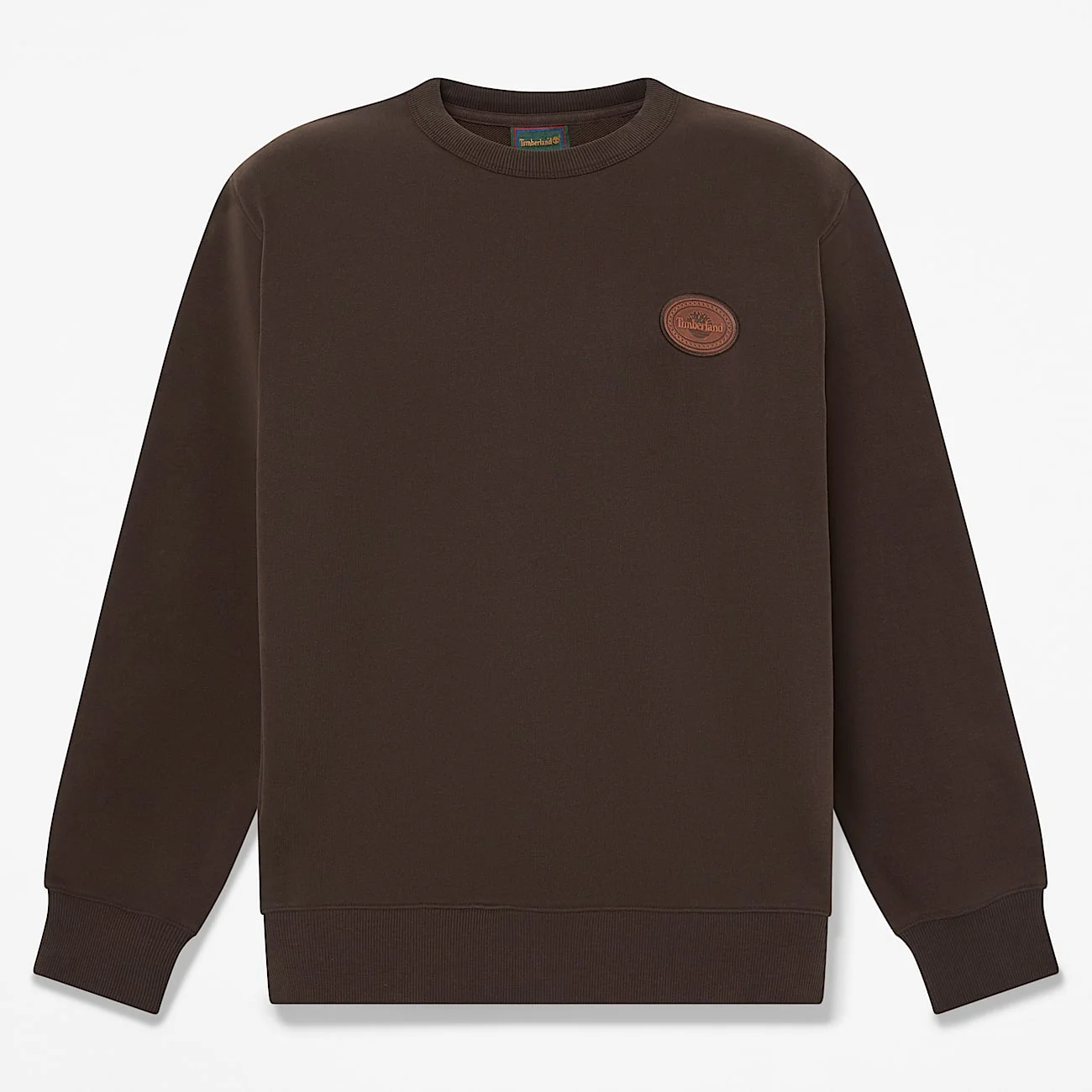 Men's Leather Patch Crew Sweatshirt - 1