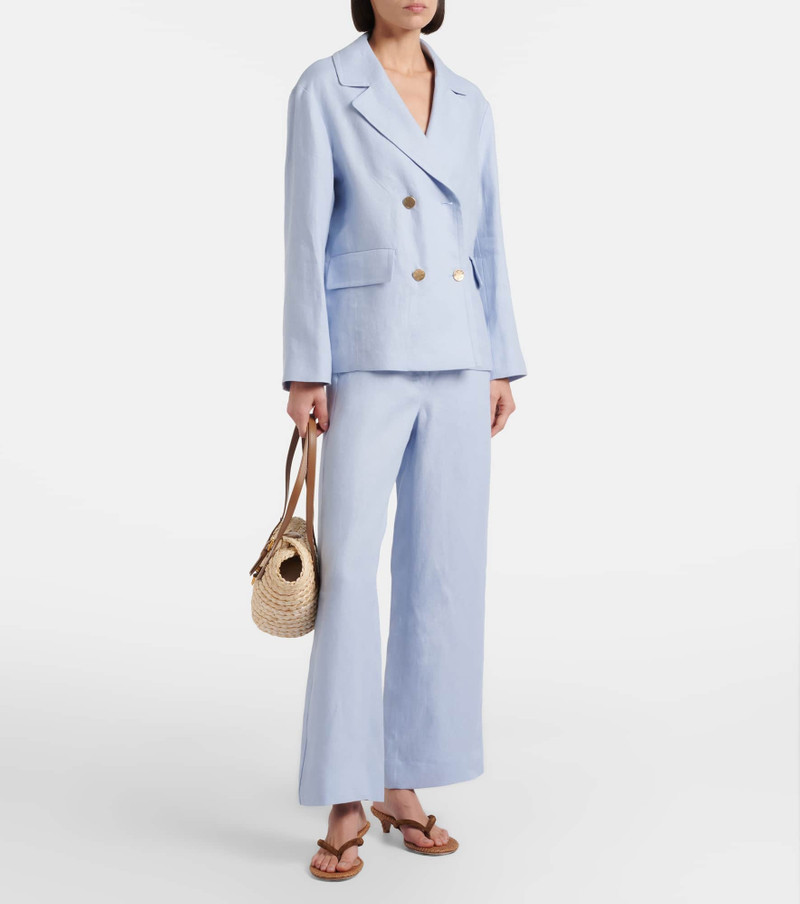 'S Max Mara Avenue double-breasted linen blazer outlook