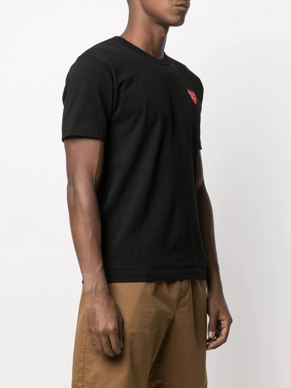 heart-embroidered crew-neck T-shirt - 3