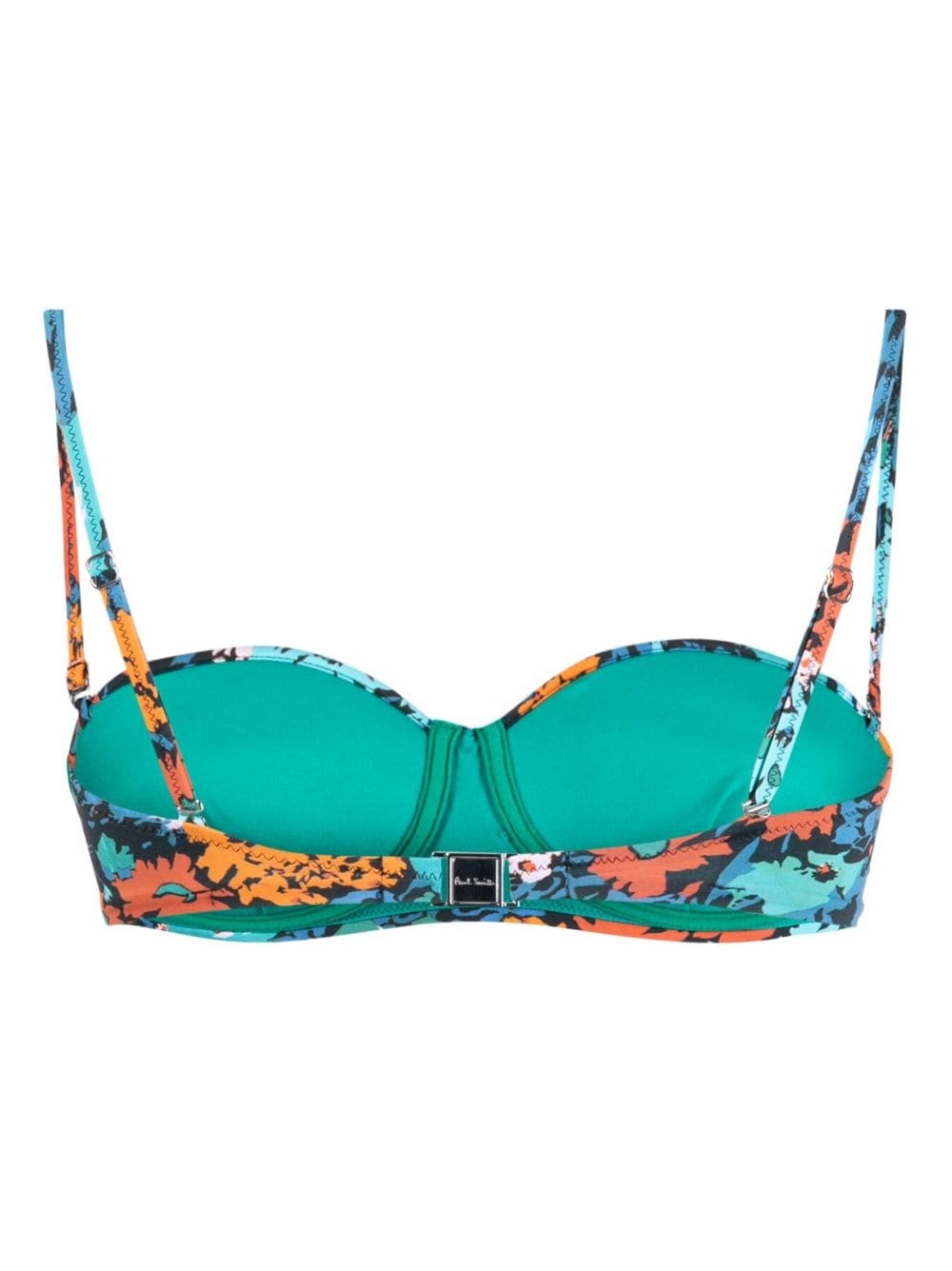floral-print bikini top - 2