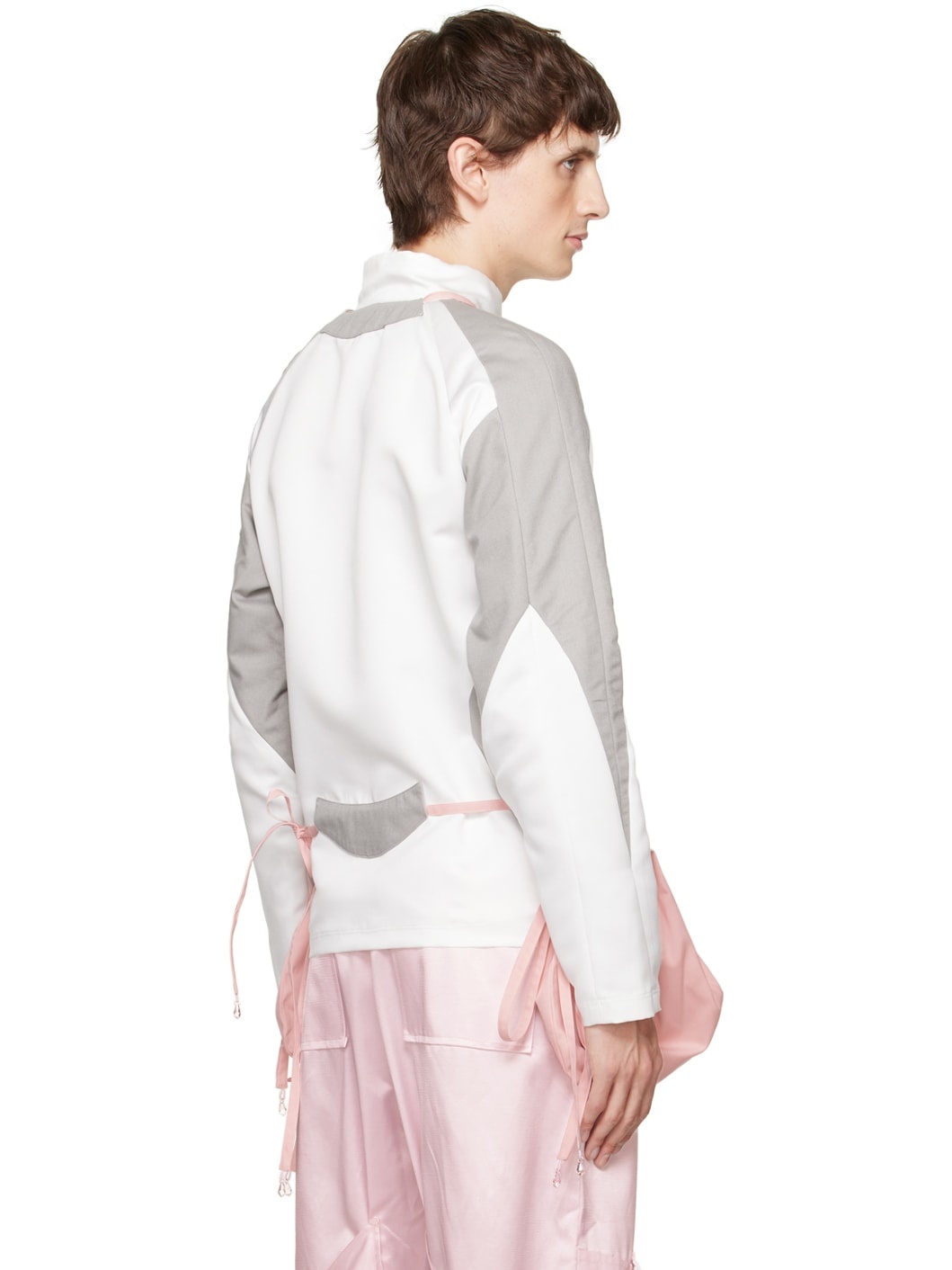 SSENSE Exclusive White & Gray Polo - 3