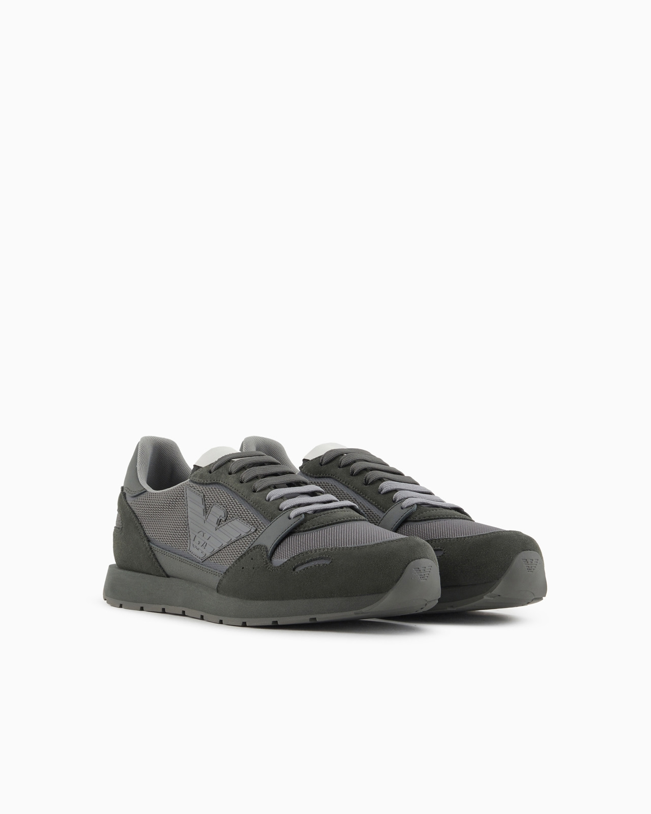 Mesh sneakers with suede details and eagle patch - 2