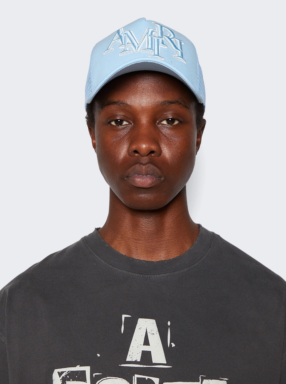 帽子 AMIRI Blue Staggered Logo Trucker Cap AMIRI Blue Staggered Logo Trucker Cap Amiri