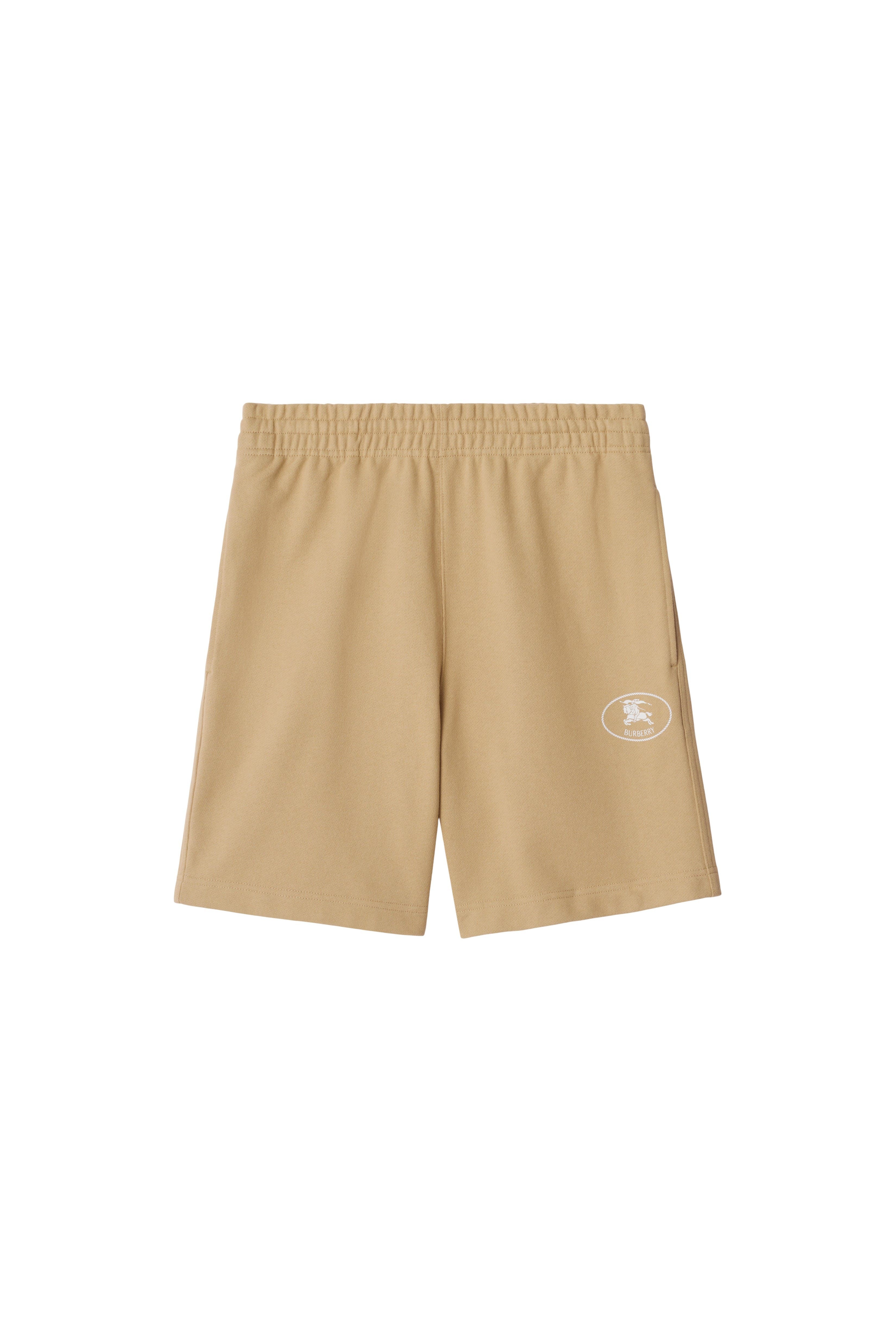 burberry Knight Stamp Cotton Shorts in Flax Beige at Nordstrom - 2