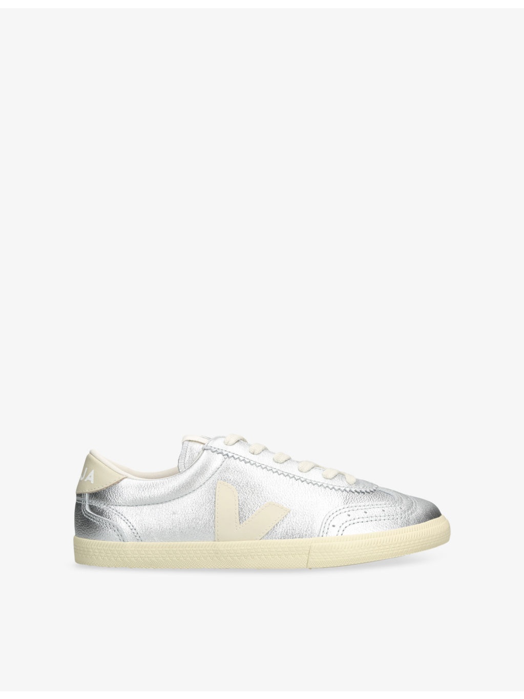 Volley Metallic Low-Top Leather Trainers - 1