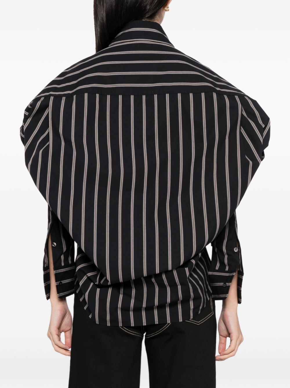 asymmetric striped shirt - 4
