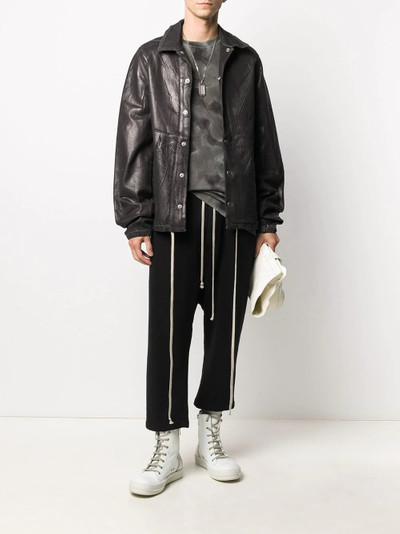 Rick Owens high-shine oversized jacket outlook