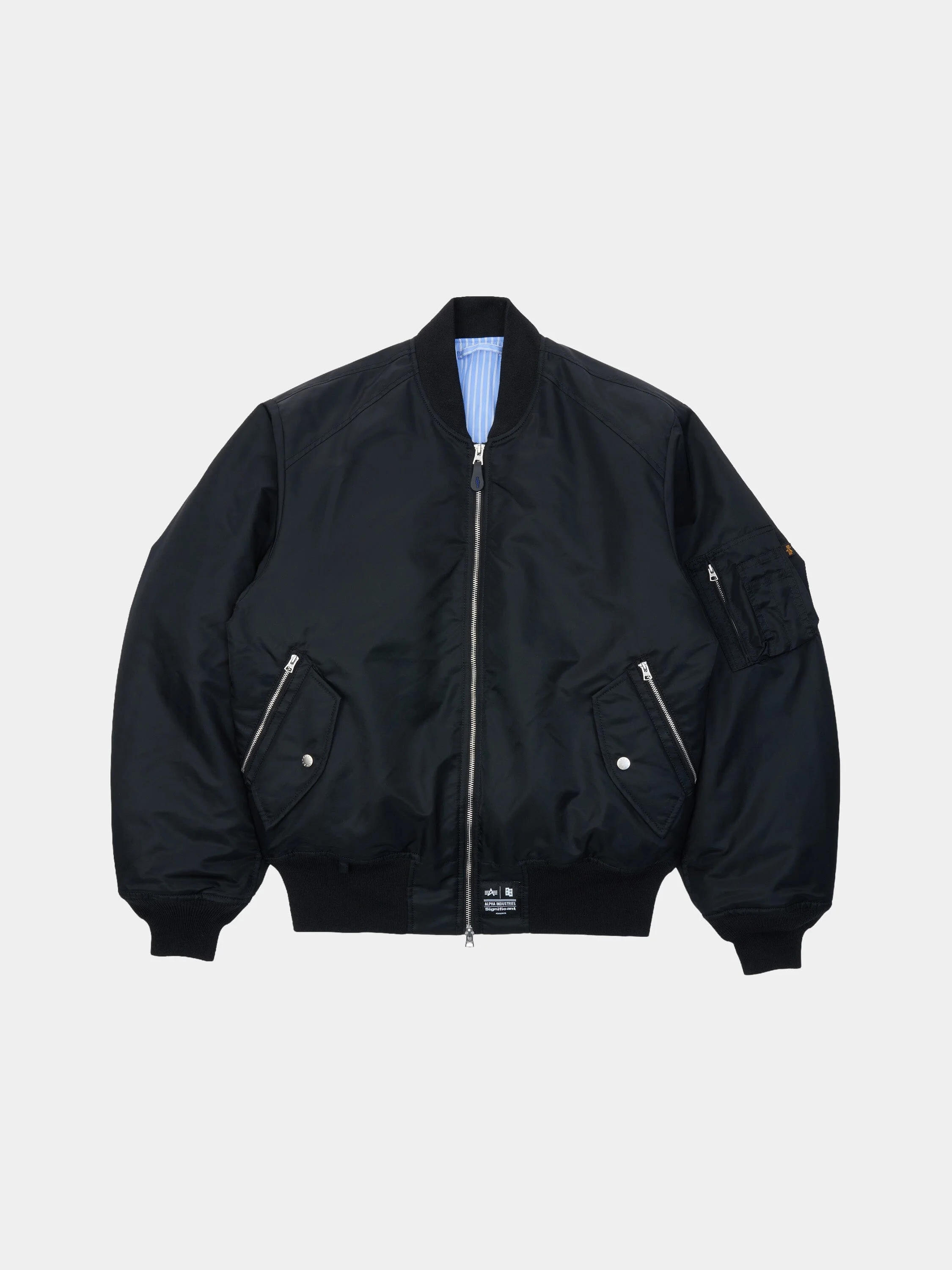 ADER ERROR SIGNIFICANT X ALPHA MA-1 LINER VEST BOMBER JACKET (BLACK) - 1