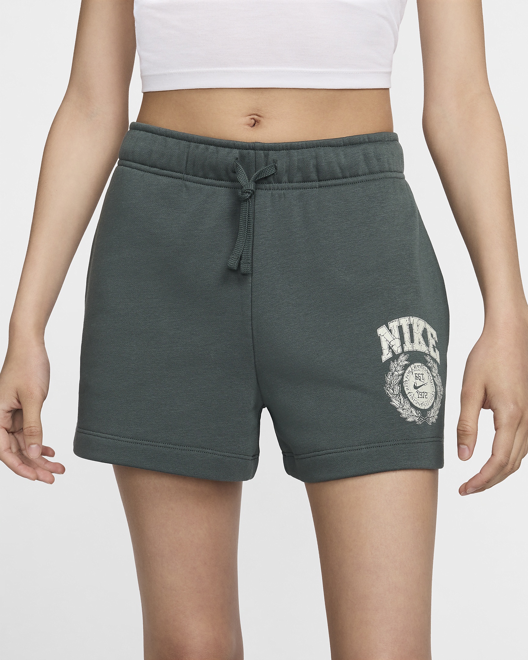 Women's Nike Sportswear Club Fleece Mid-Rise Graphic Shorts - 2