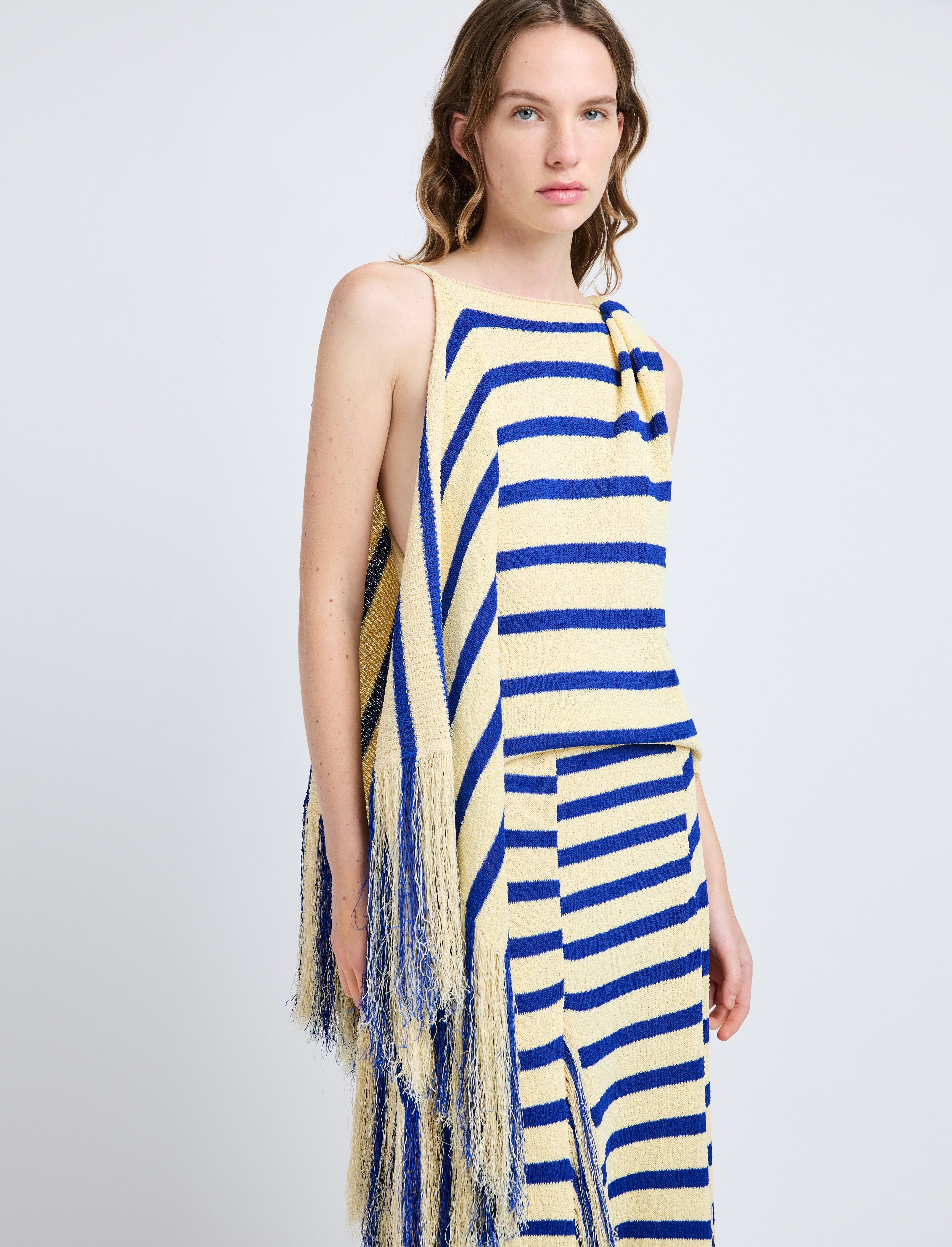 Yves Top in Stripe Fringed Knit - 6