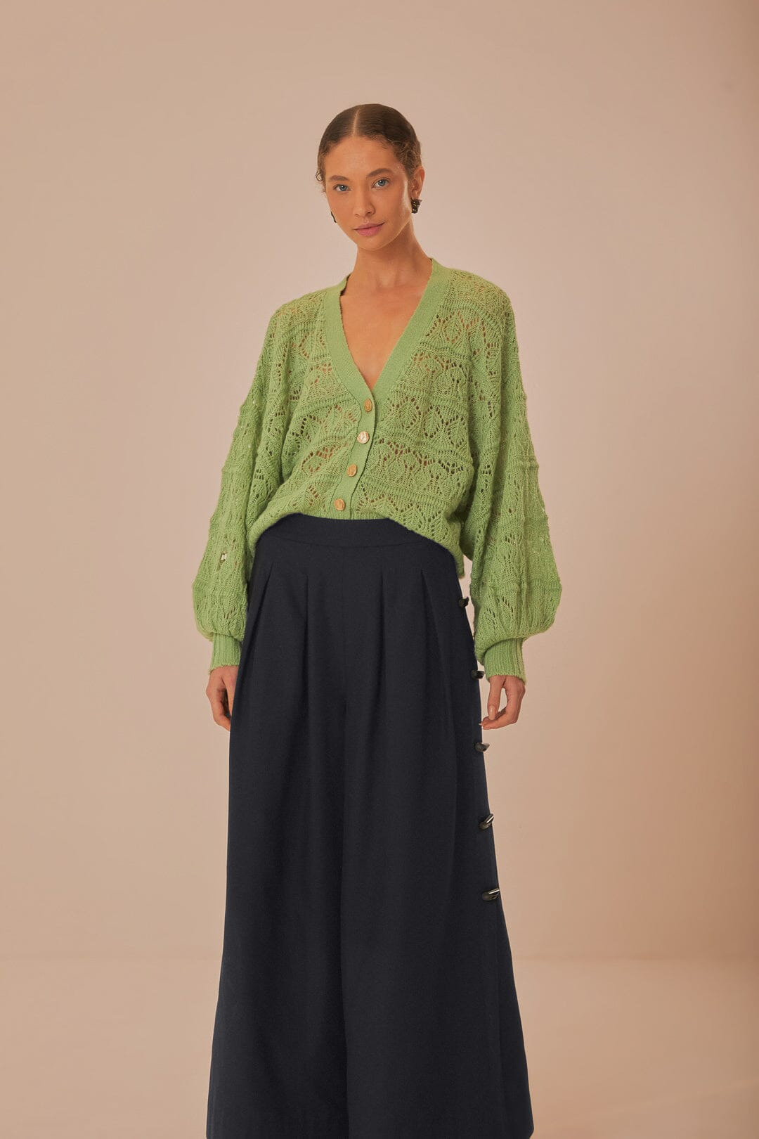 Black Button Pants - 3