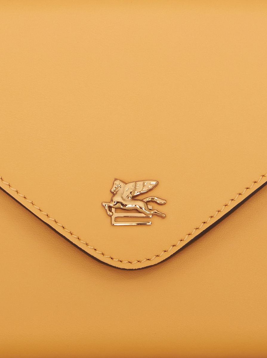 LEATHER CLUTCH BAG WITH PEGASO - 4