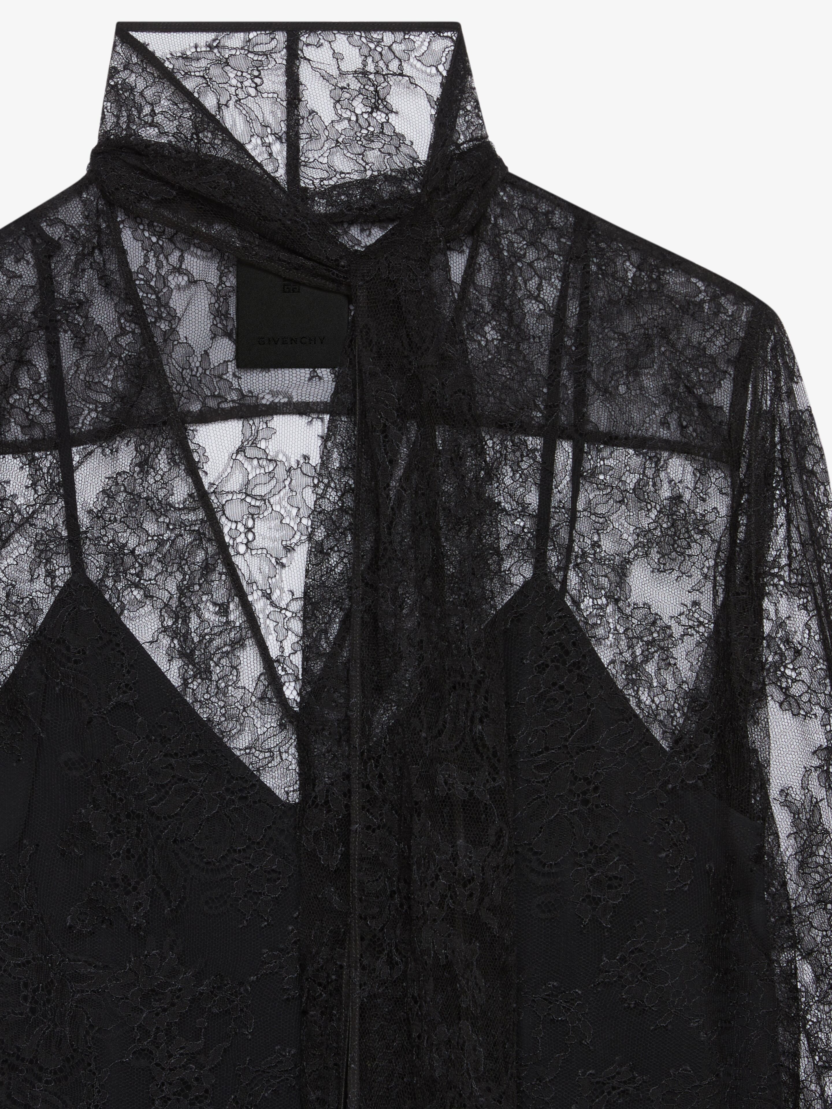 BLOUSE IN LACE WITH LAVALLIERE - 2