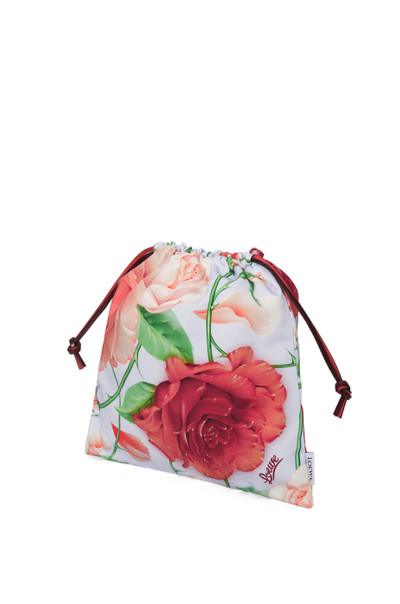 Loewe Roses drawstring pouch in canvas outlook