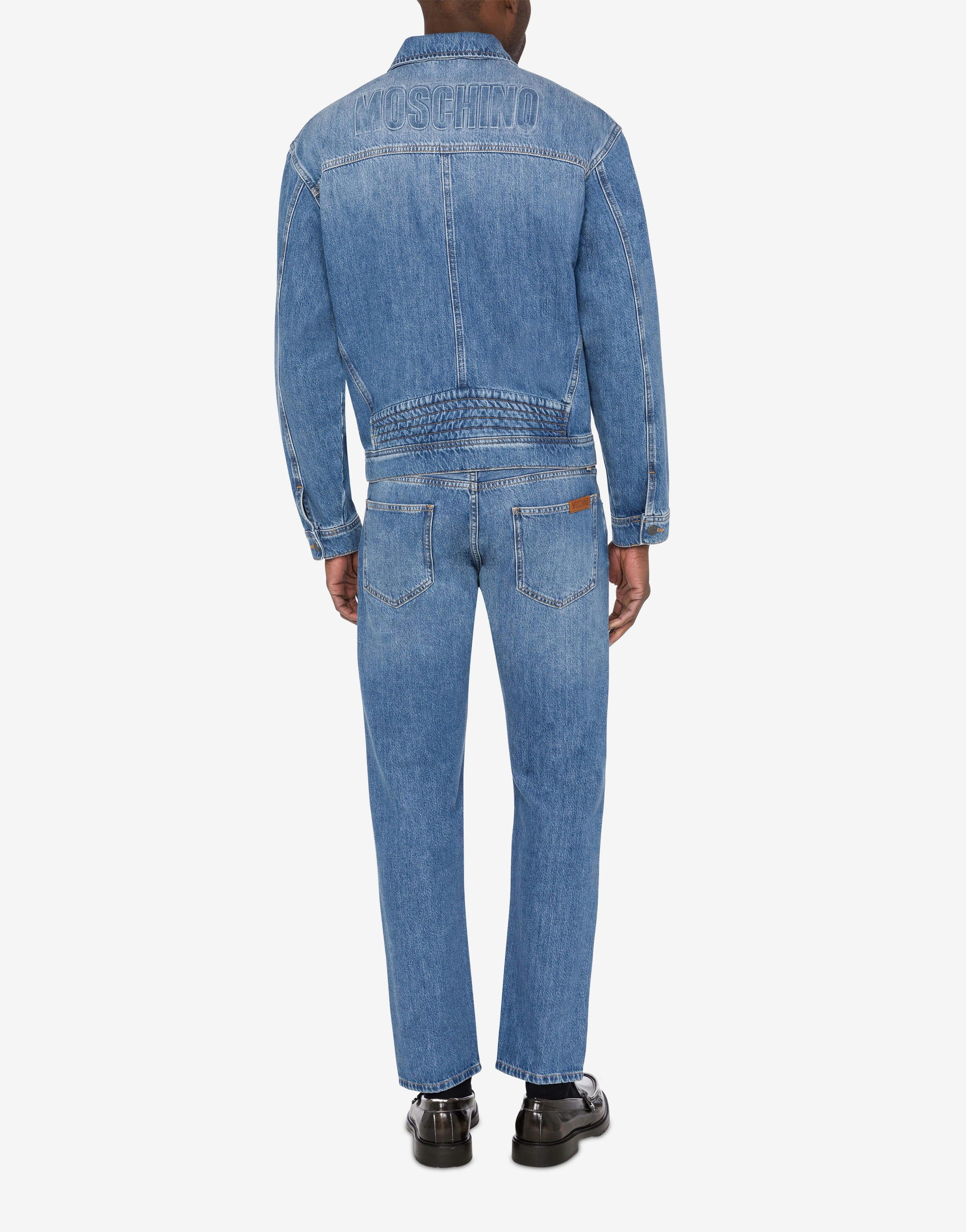 BLUE DENIM JACKET WITH ZIP - 3