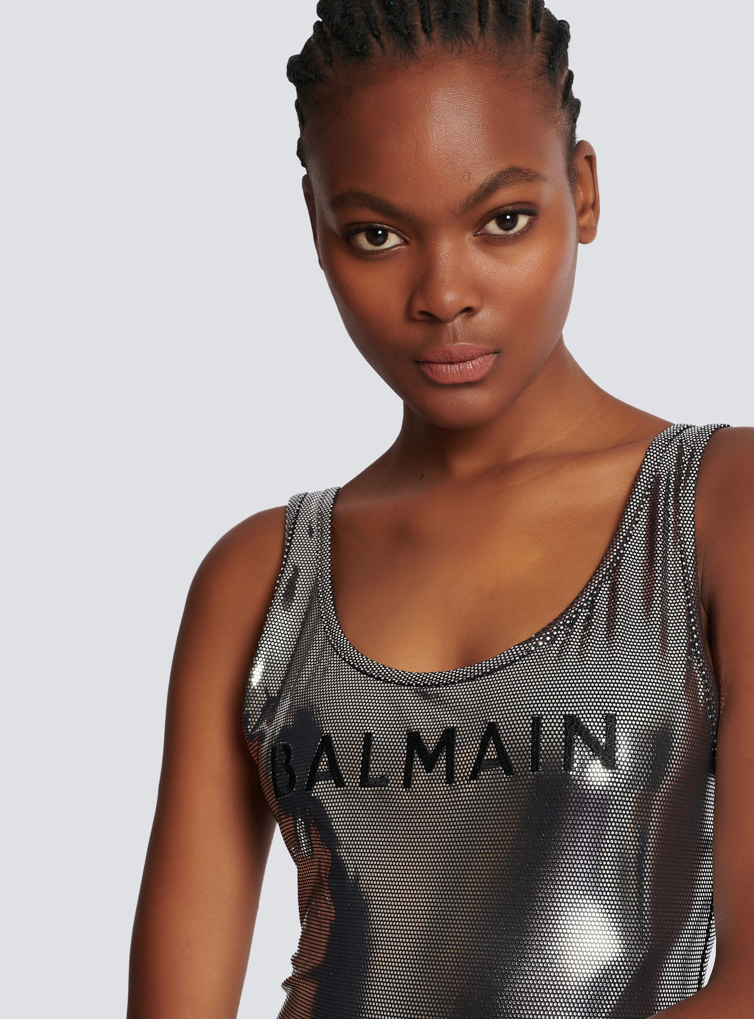Swimsuit with Balmain logos - 6
