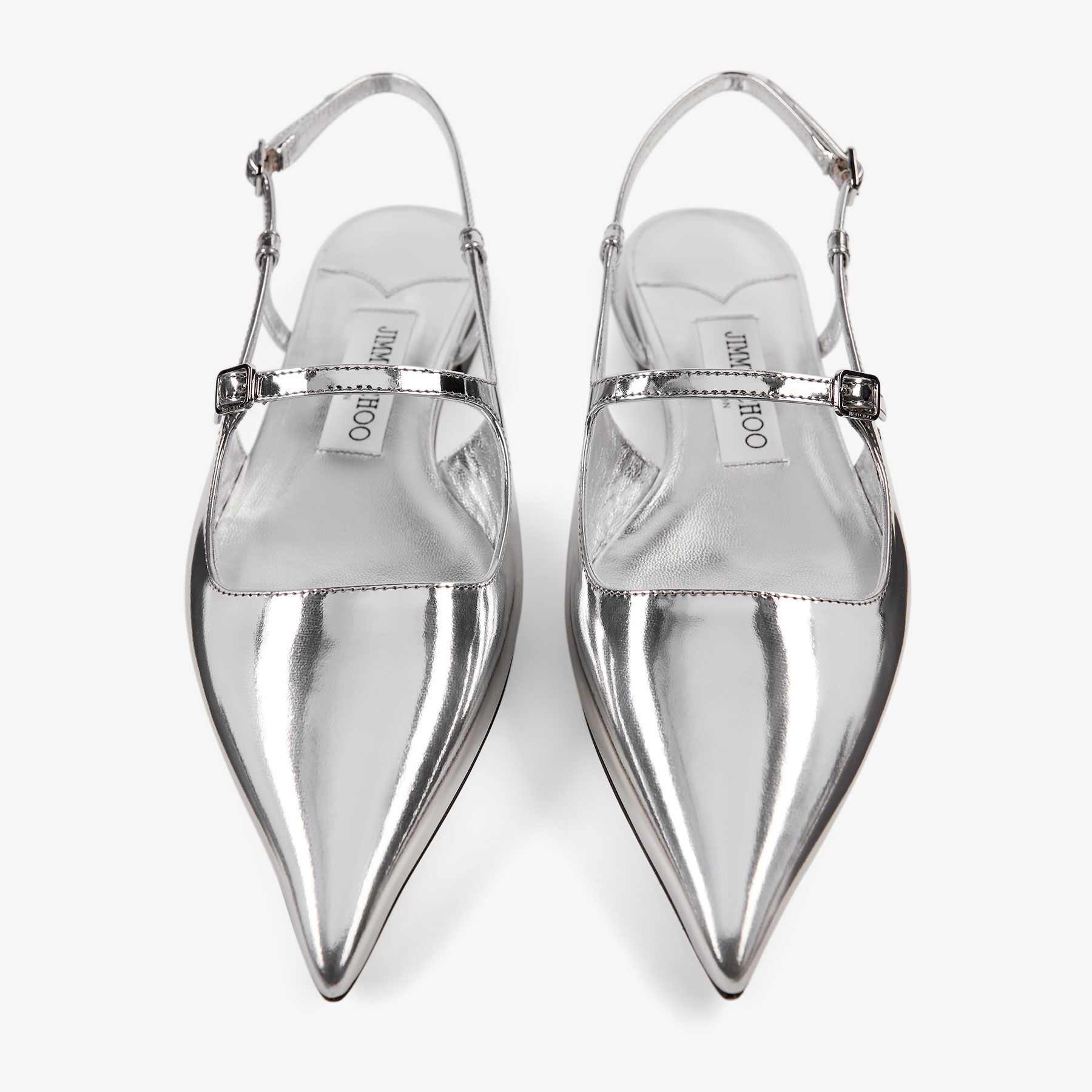 Didi Flat
Silver Liquid Metal Leather Flats - 4