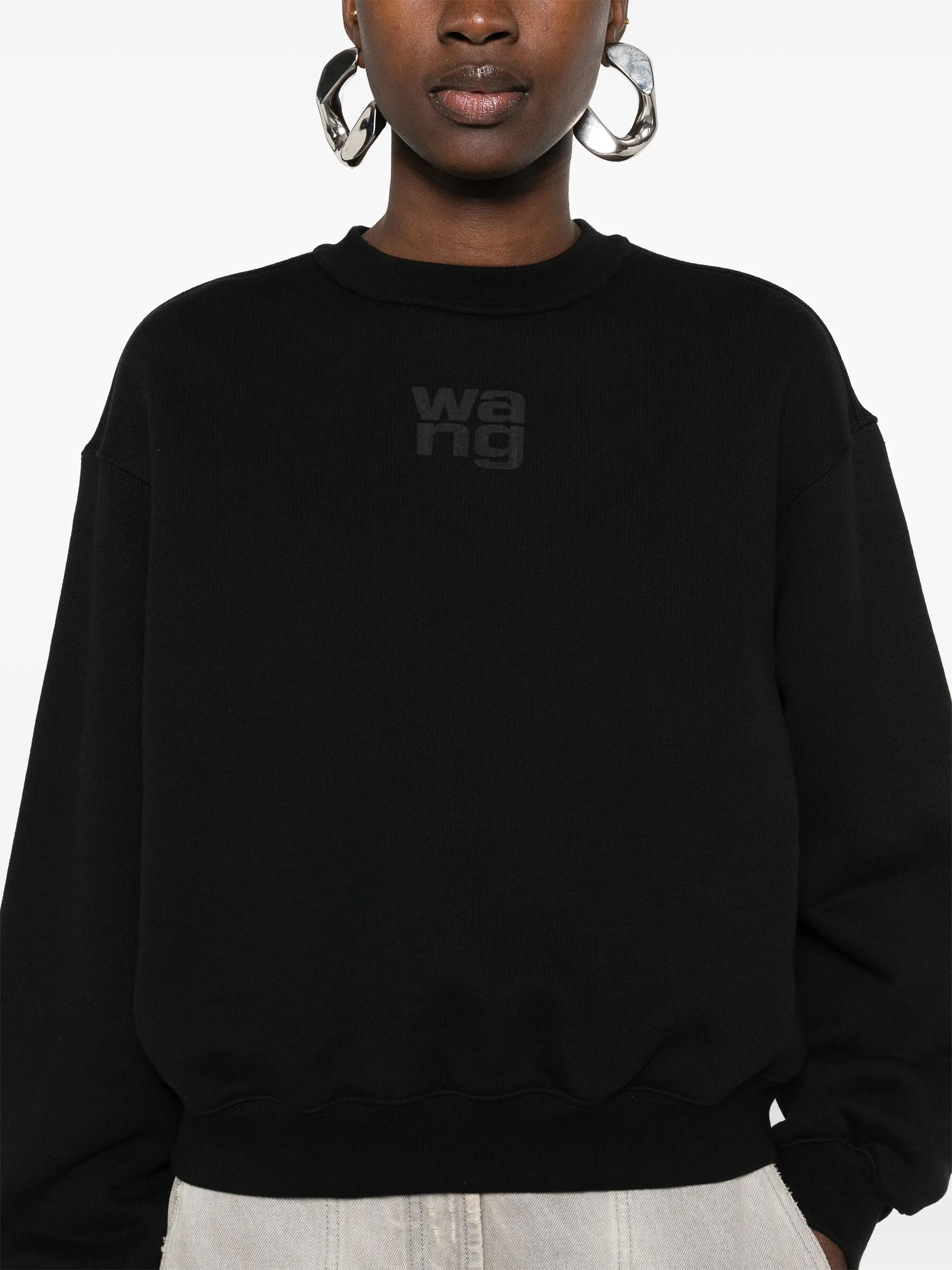 Alexander Wang Logo-embossed Cotton Sweatshirt - 4