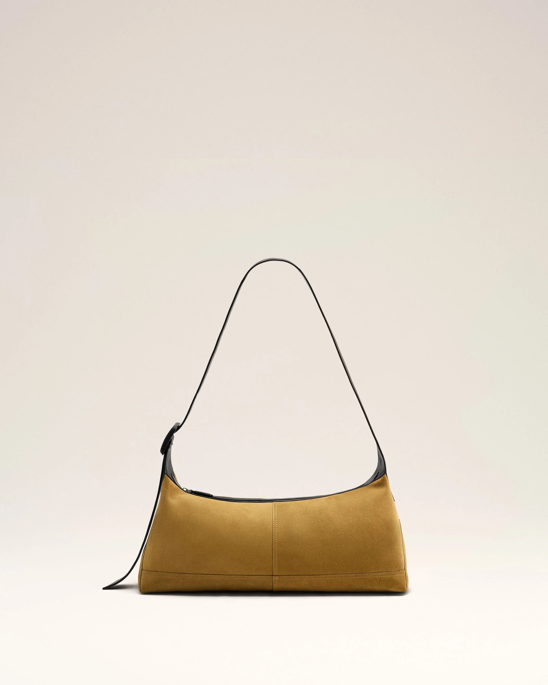 SMALL BEIGE COWHIDE LEATHER ETIENNE CROSSBODY BAG - 1