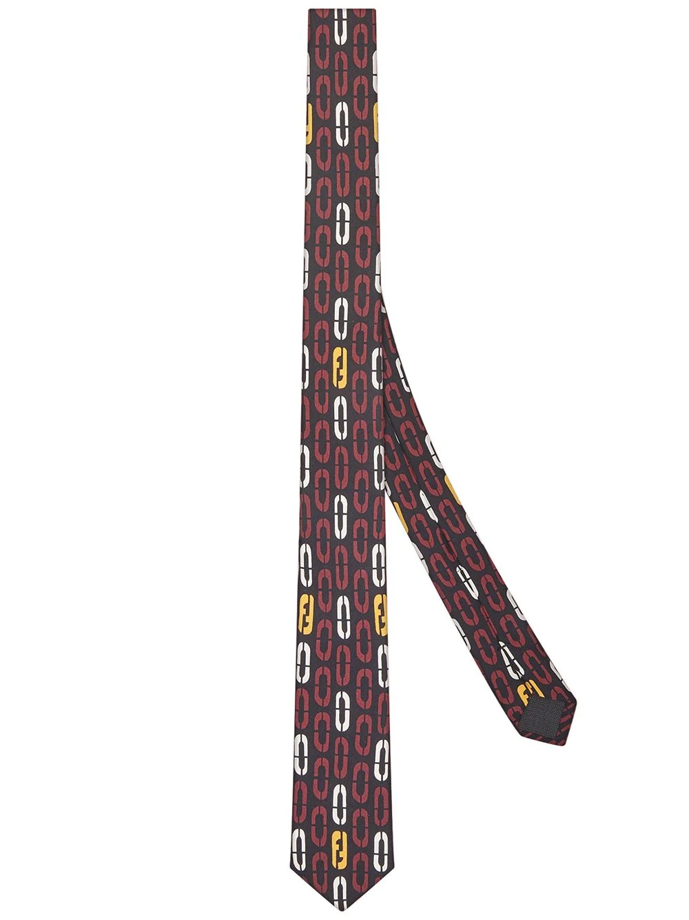 oval pattern skinny tie - 1