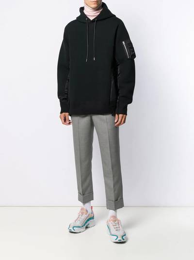 sacai Sponge Sweat X MA-1 hoodie outlook