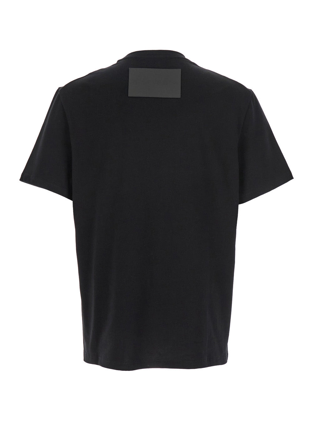 Jil Sander Men Black Crewneck T-Shirt With Logo Patch On The Rear In Cotton Man - 2