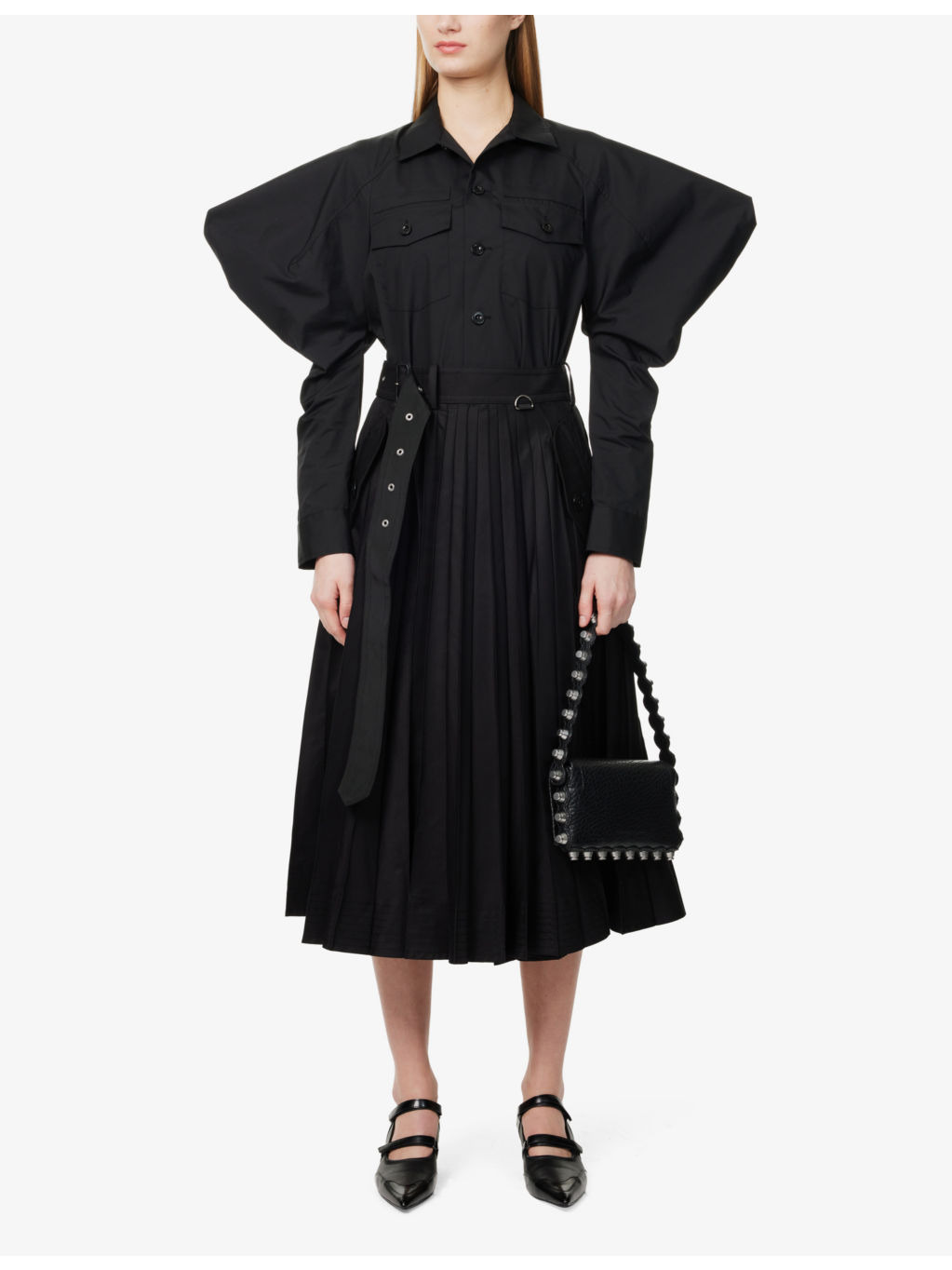 Exaggerated-Sleeve Regular-Fit Woven Shirt - 2