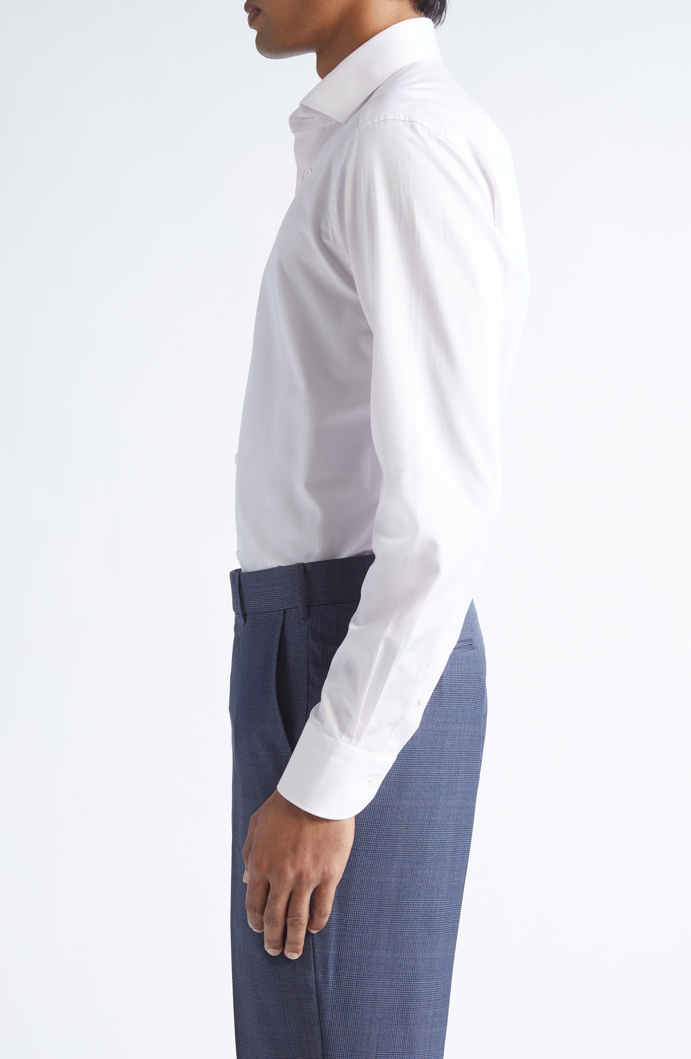 ZEGNA Centoventimila Falso Unito Button-Up Shirt in Light Pink at Nordstrom - 3