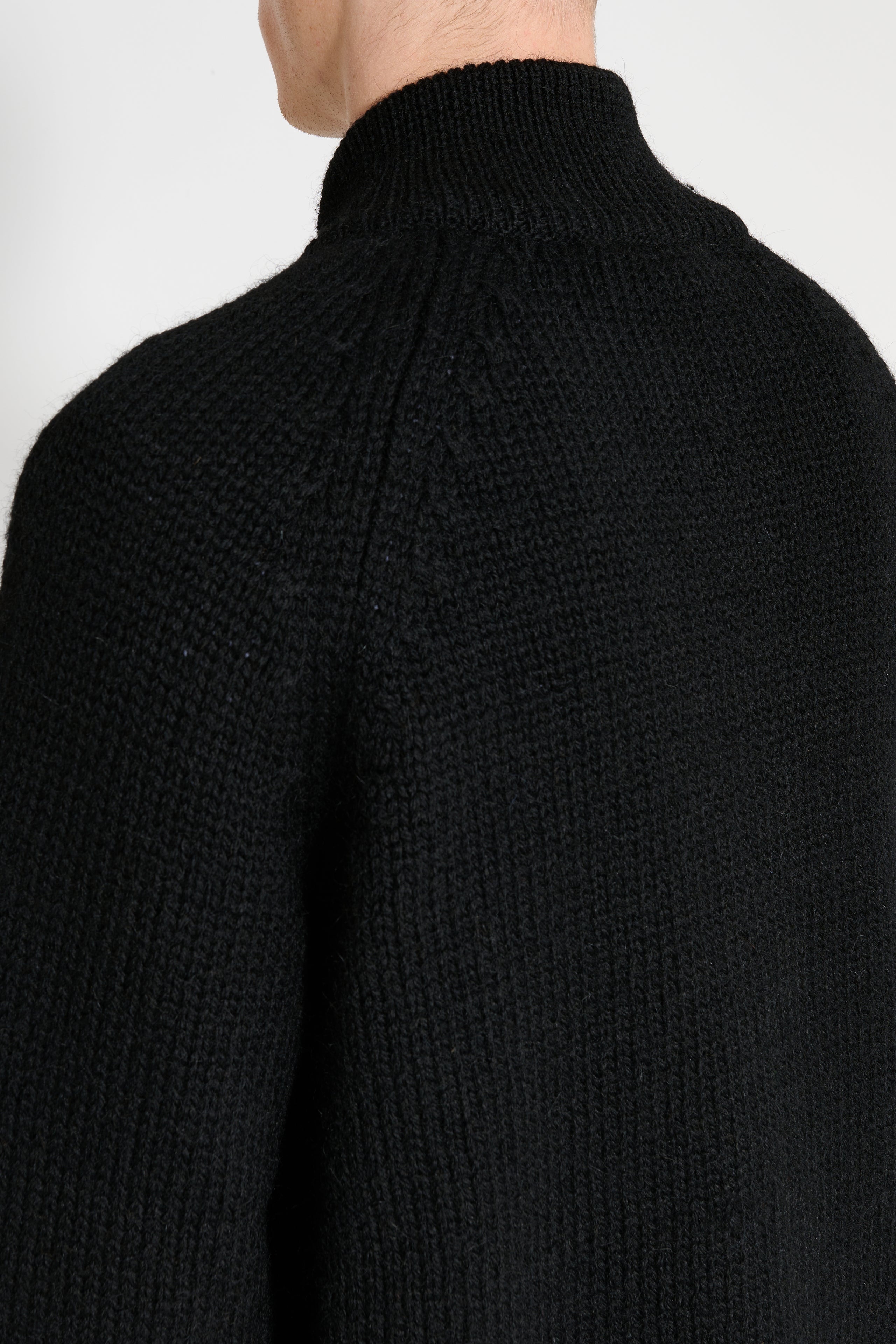Our Legacy OUR LEGACY ULTRA ZIP FUNNEL JET BLACK ISLES WOOL Our Legacy OUR LEGACY ULTRA ZIP FUNNEL JET BLACK ISLES WOOL