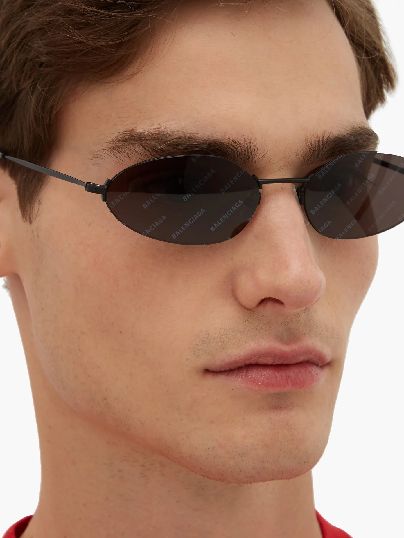 Logo-lens slimline metal sunglasses - 3