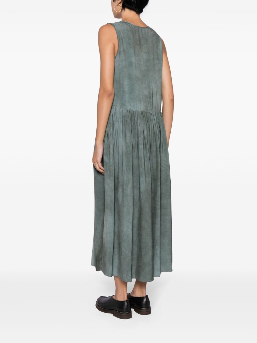 distressed pleated midi dress - 4