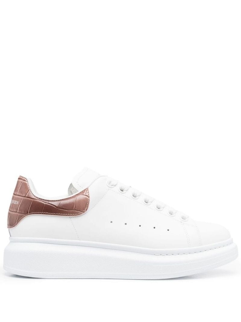 crocodile-effect low-top sneakers - 1