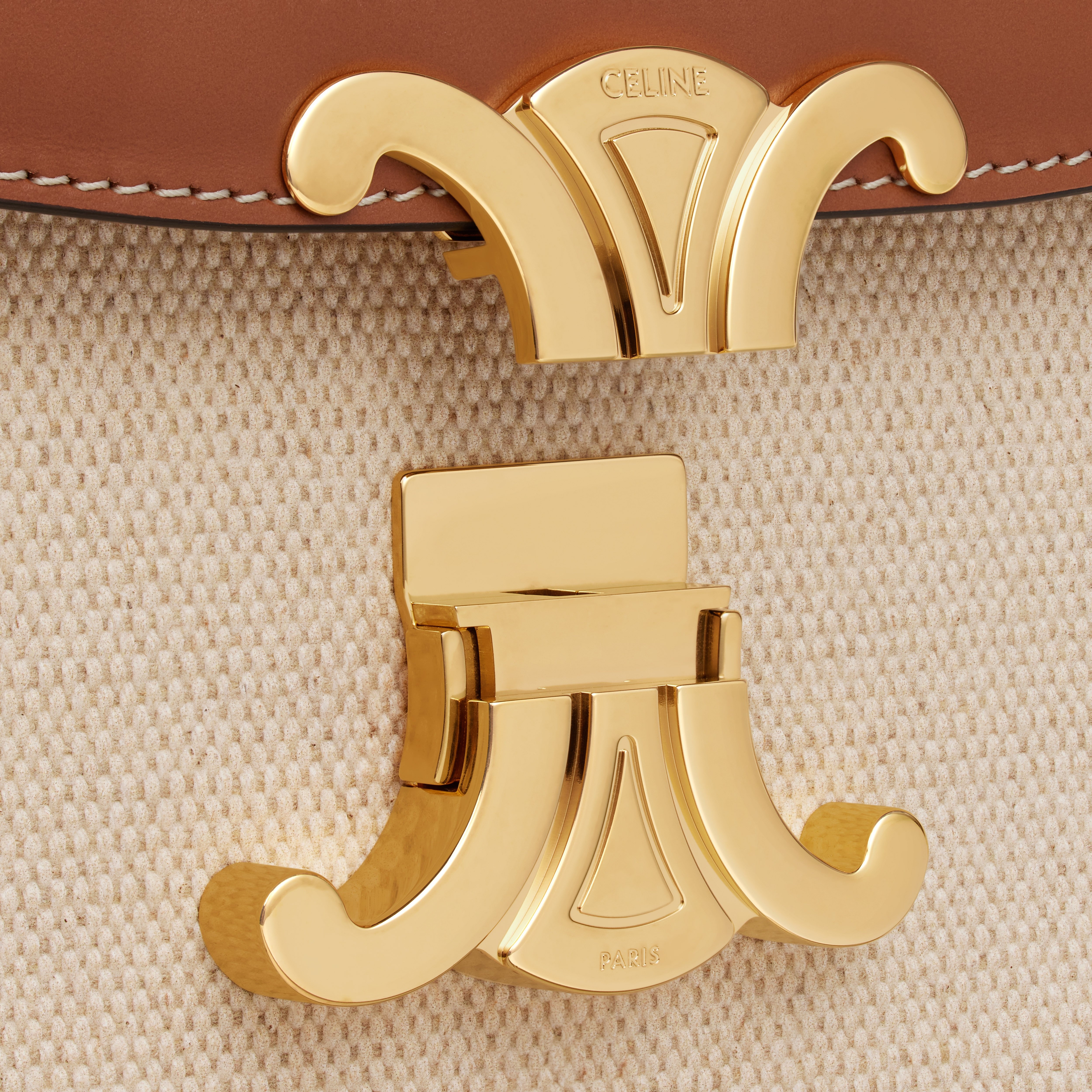 Classique Triomphe Bag in TEXTILE AND CALFSKIN - 5