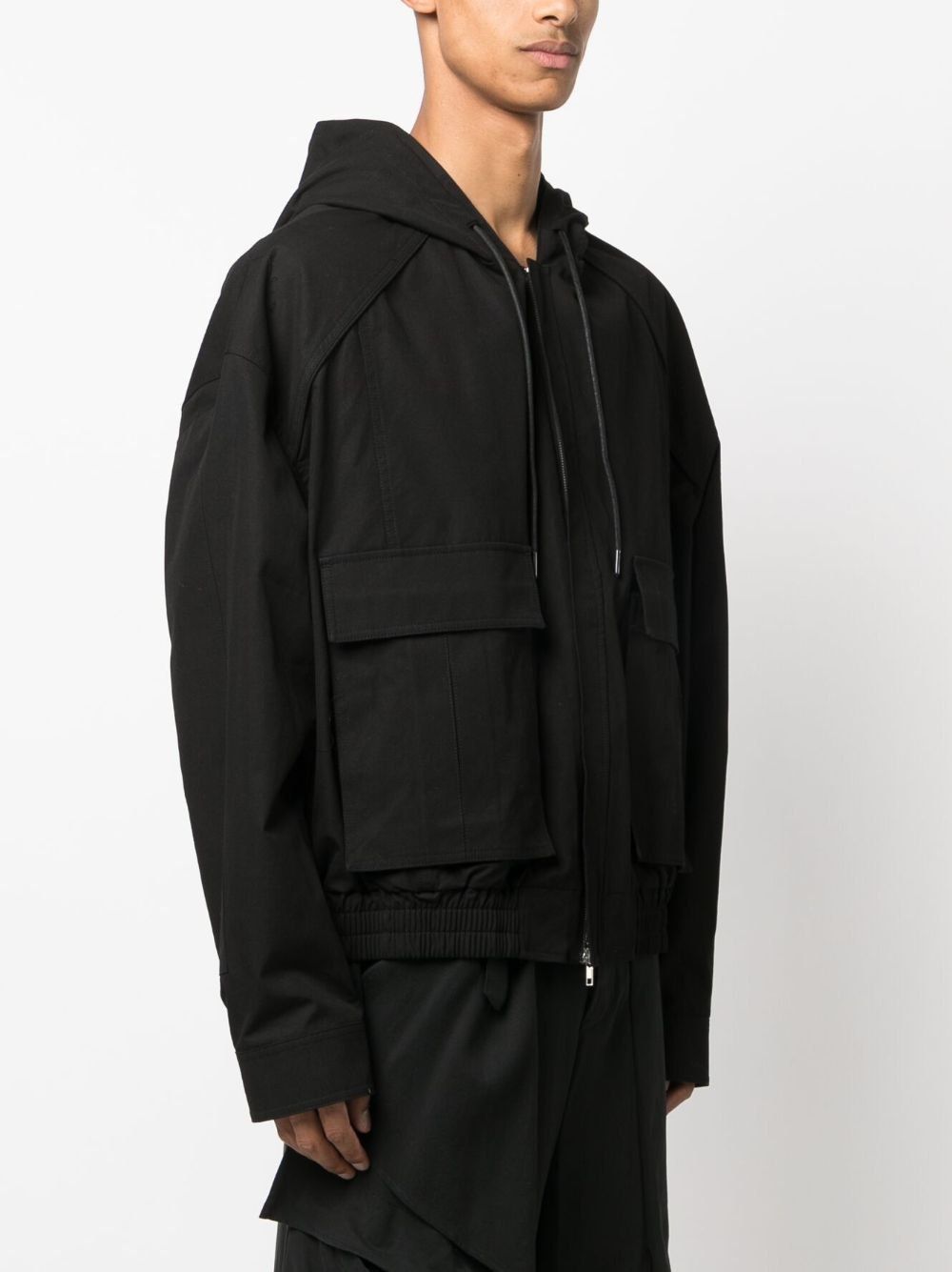 drawstring hooded jacket - 3